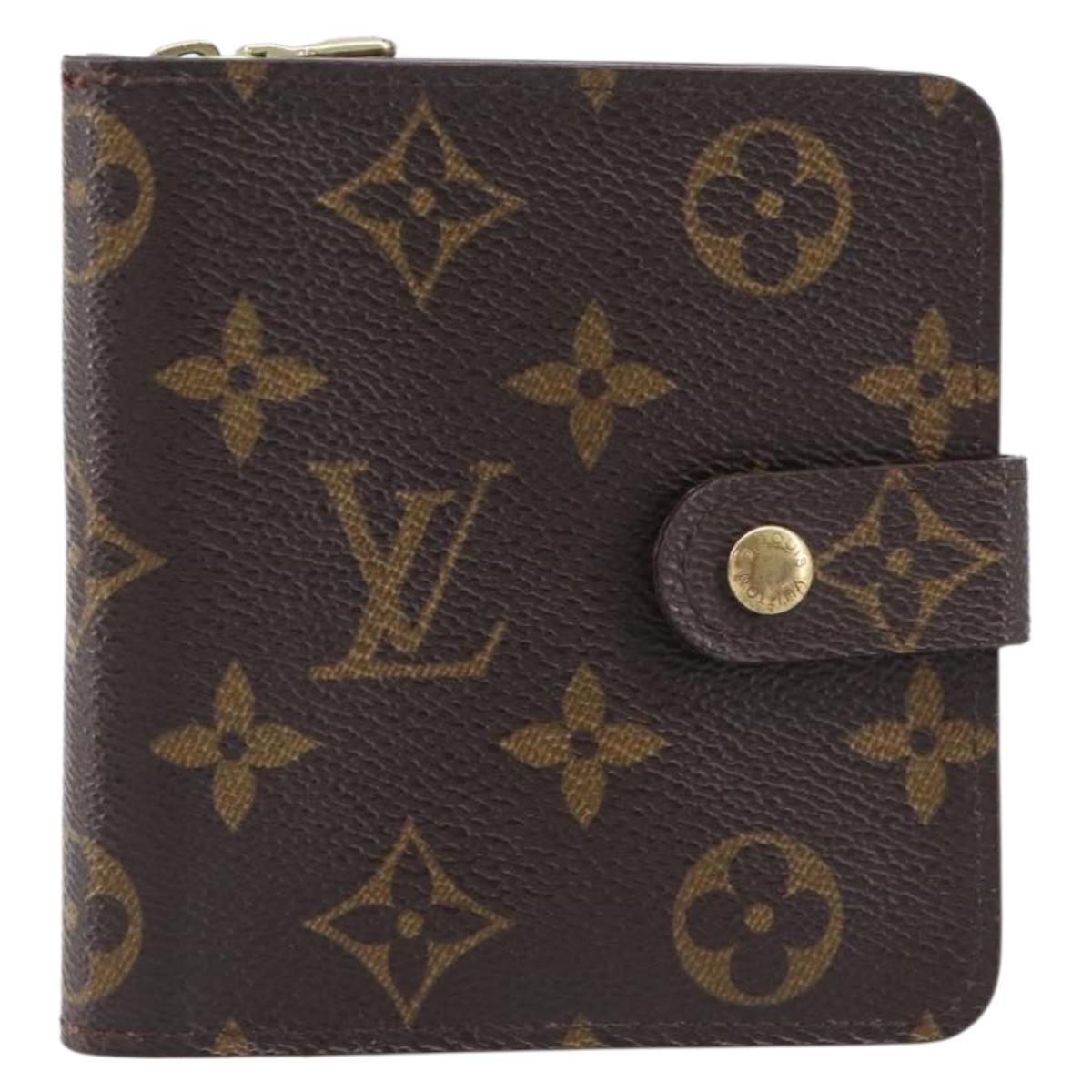 LOUIS VUITTON Monogram Compact zip Wallet M61667 LV Auth 205512A