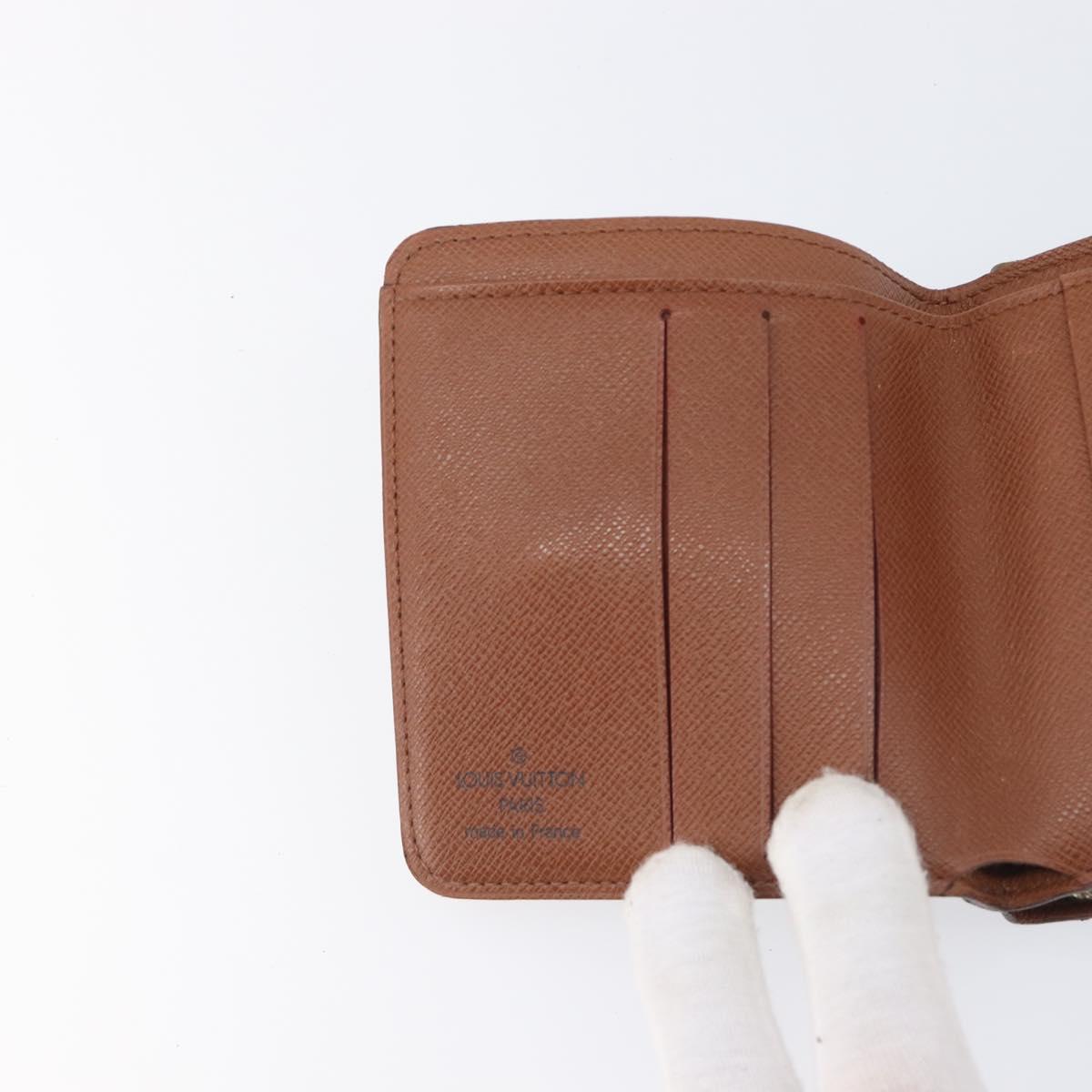 LOUIS VUITTON Monogram Compact zip Wallet M61667 LV Auth 205512A