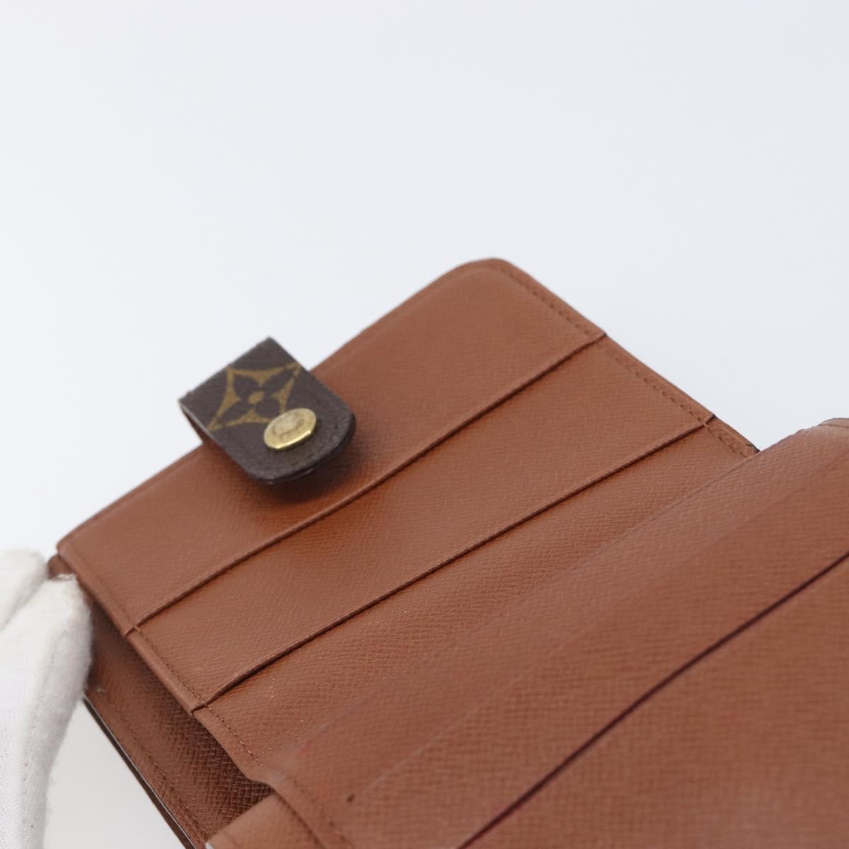 LOUIS VUITTON Monogram Compact zip Wallet M61667 LV Auth 205512A