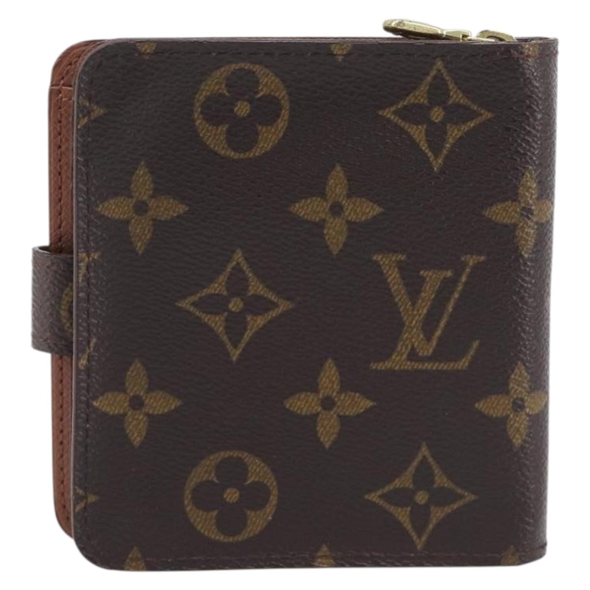 LOUIS VUITTON Monogram Compact zip Wallet M61667 LV Auth 205512A
