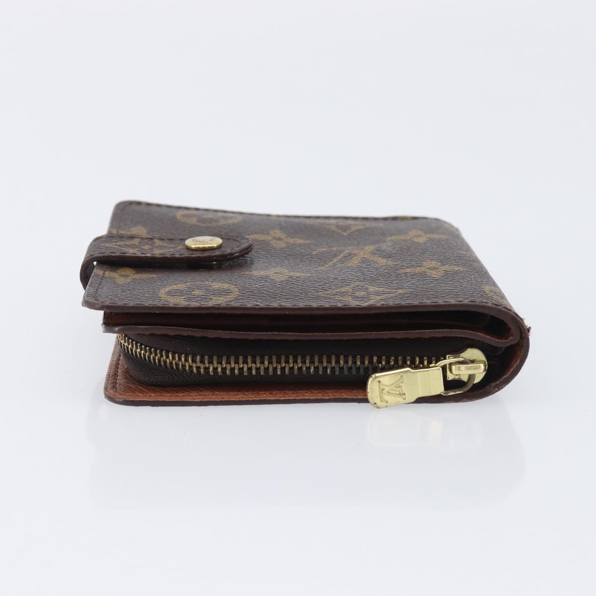 LOUIS VUITTON Monogram Compact zip Wallet M61667 LV Auth 205512A
