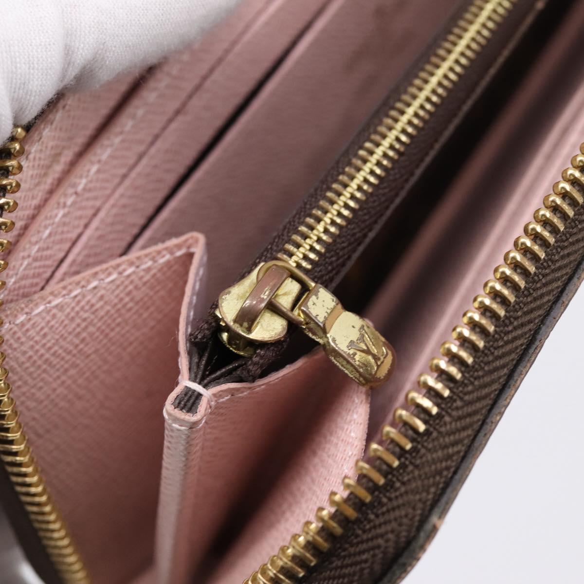 LOUIS VUITTON Portefeuille Clemence Wallet Rose Valerine M61298 LV Auth 205515V