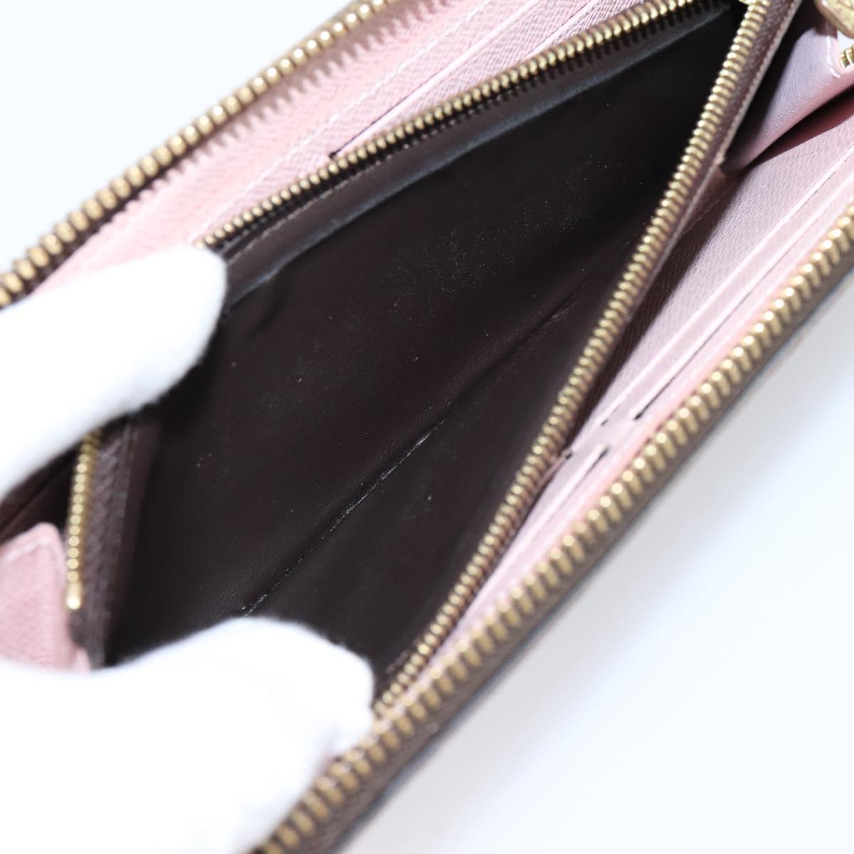 LOUIS VUITTON Portefeuille Clemence Wallet Rose Valerine M61298 LV Auth 205515V