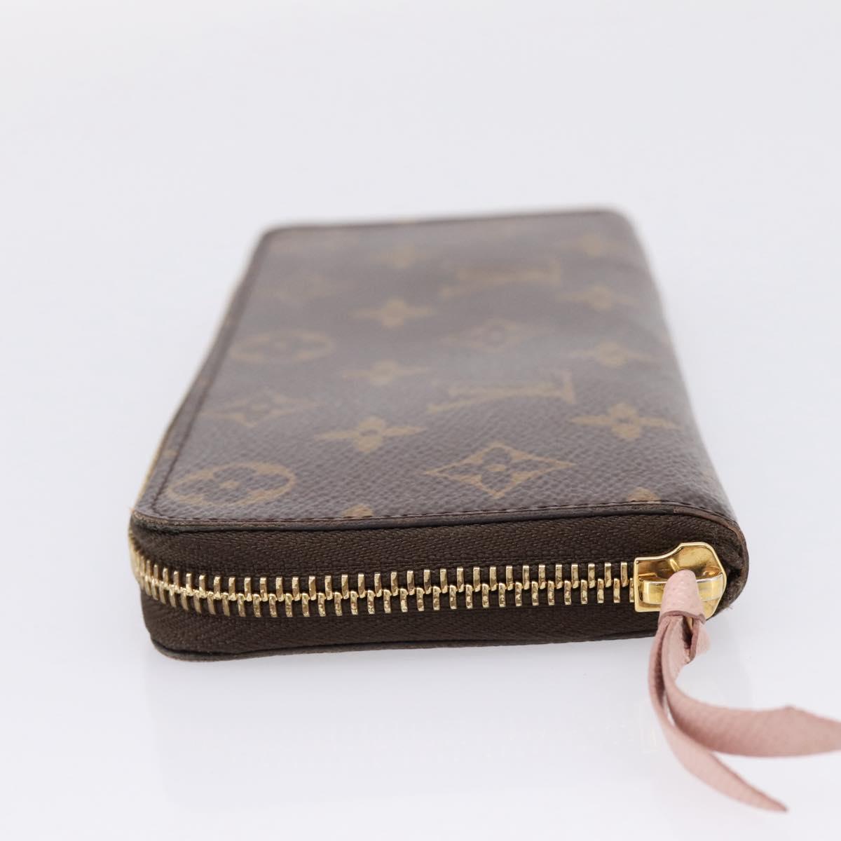 LOUIS VUITTON Portefeuille Clemence Wallet Rose Valerine M61298 LV Auth 205515V