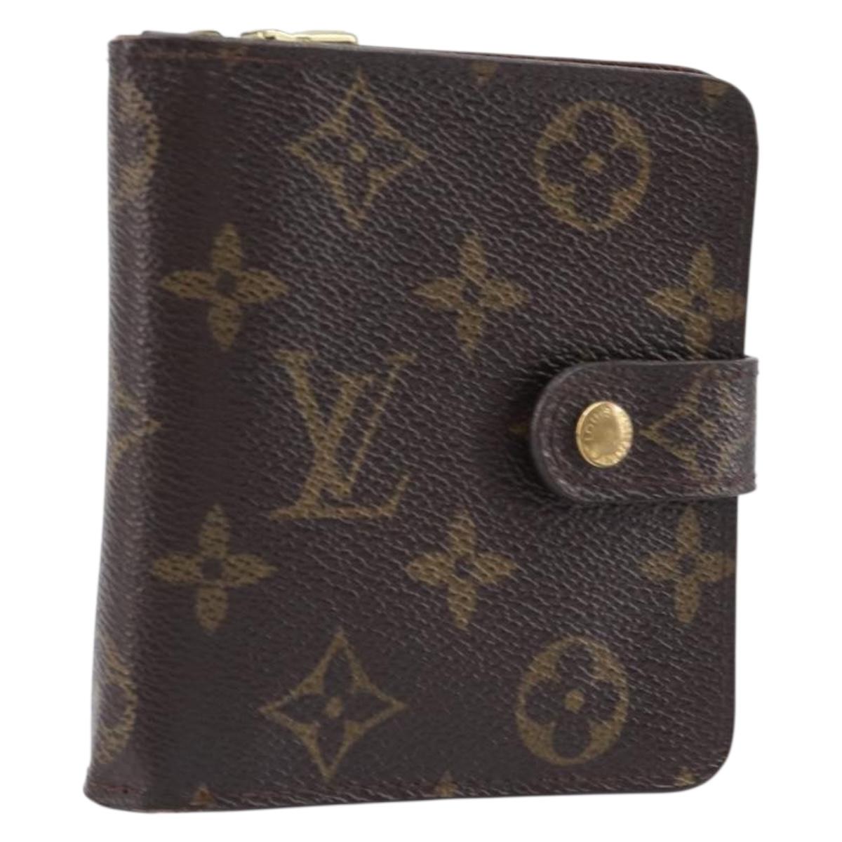 LOUIS VUITTON Monogram Compact zip Wallet M61667 LV Auth 205519A