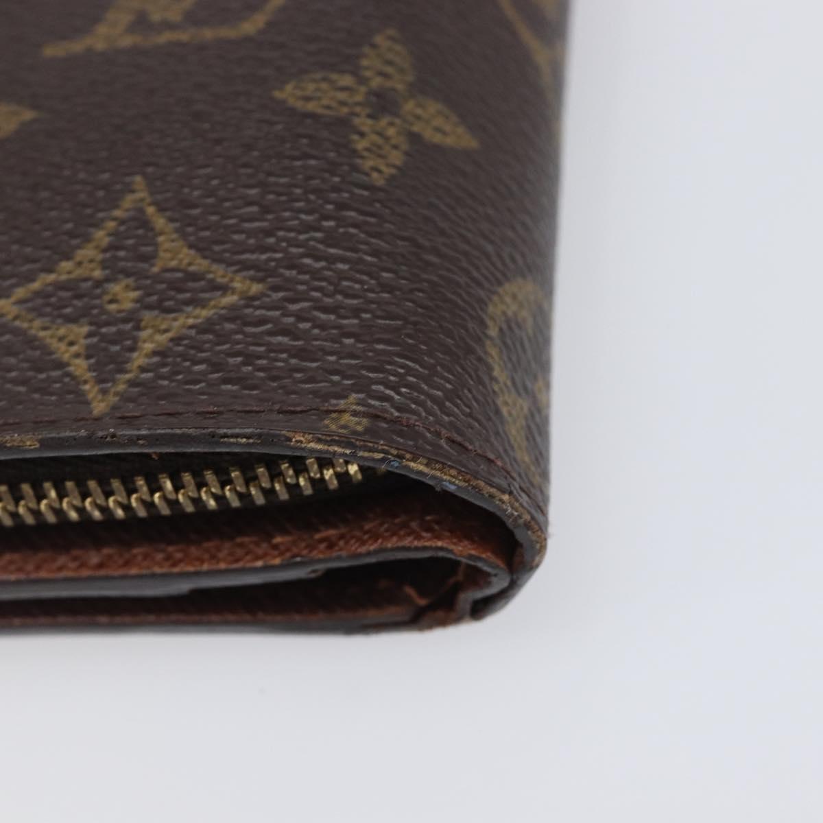 LOUIS VUITTON Monogram Compact zip Wallet M61667 LV Auth 205519A