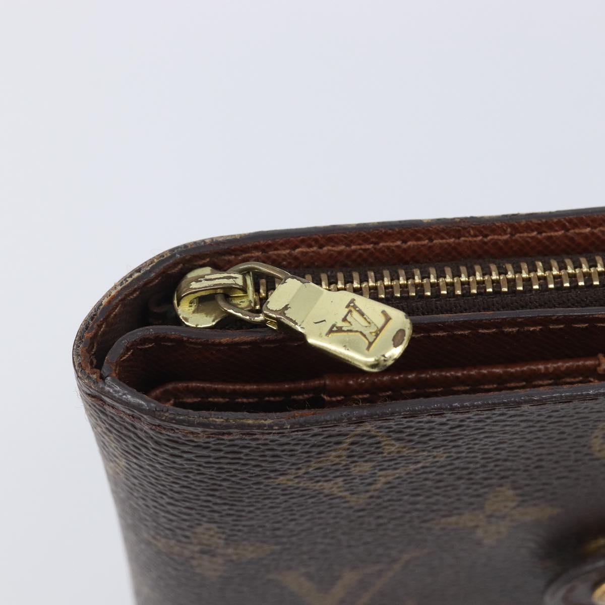 LOUIS VUITTON Monogram Compact zip Wallet M61667 LV Auth 205519A