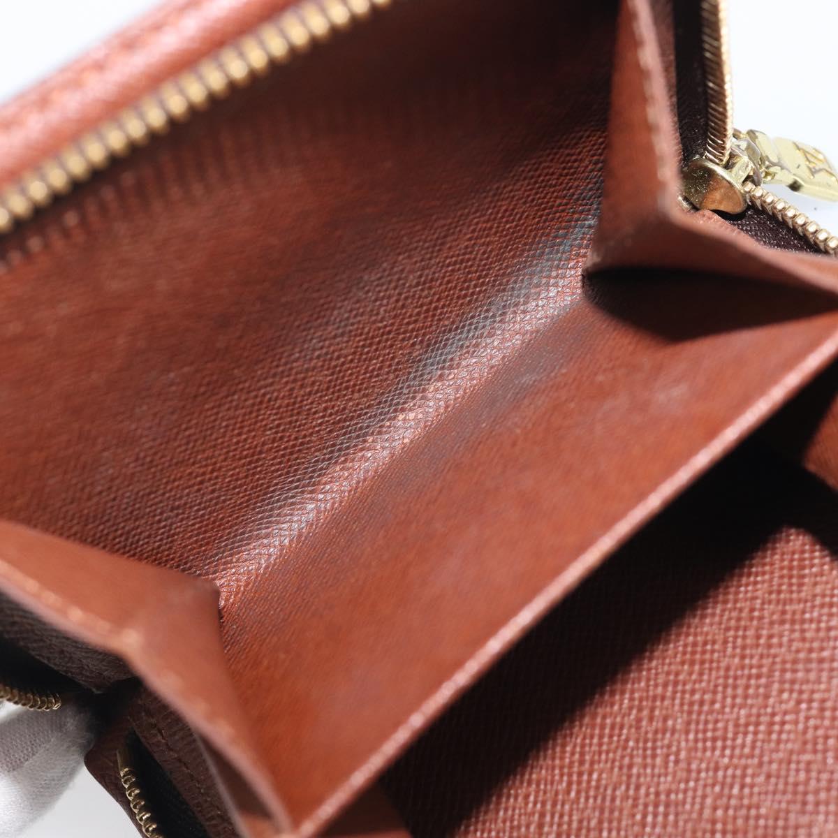 LOUIS VUITTON Monogram Compact zip Wallet M61667 LV Auth 205519A