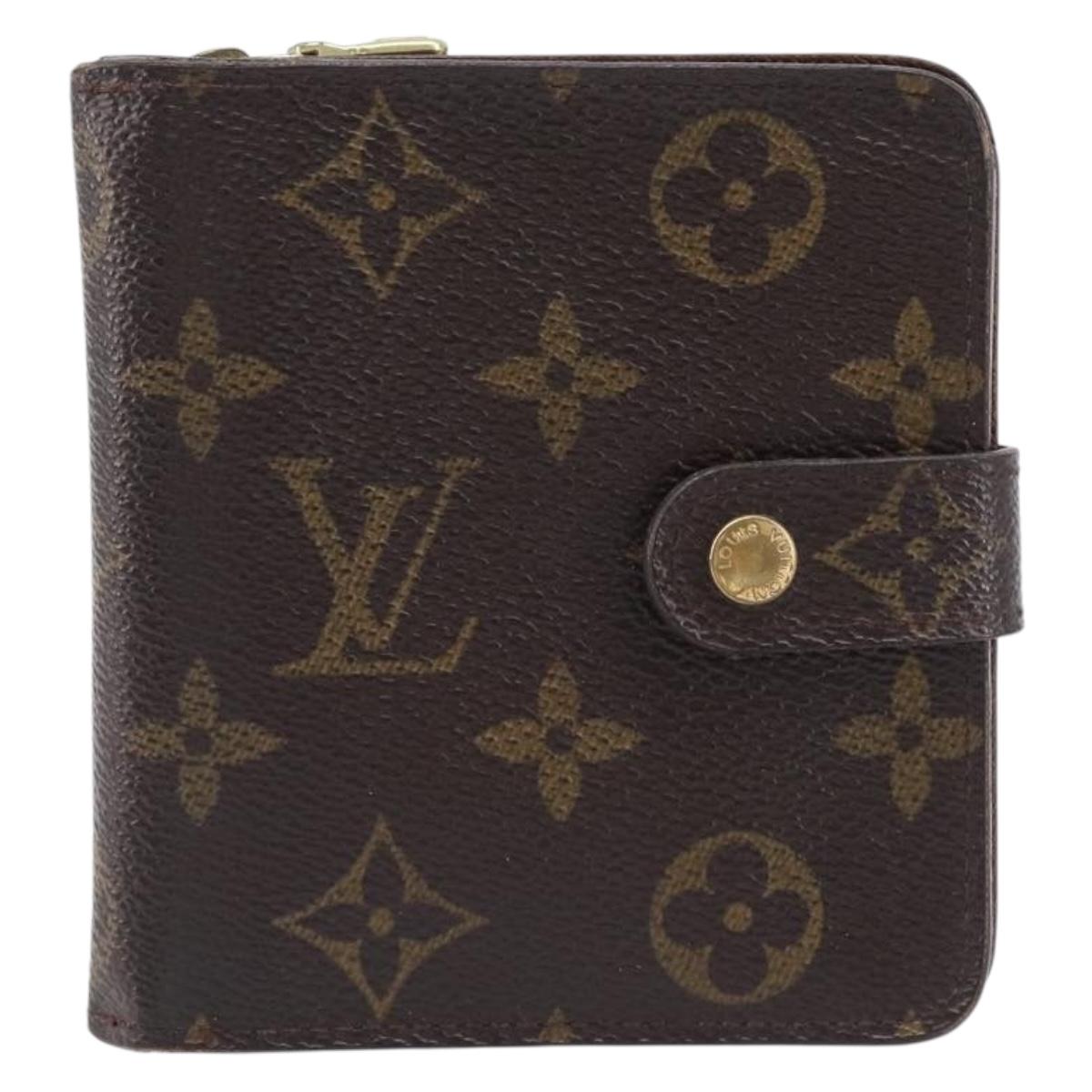 LOUIS VUITTON Monogram Compact zip Wallet M61667 LV Auth 205519A