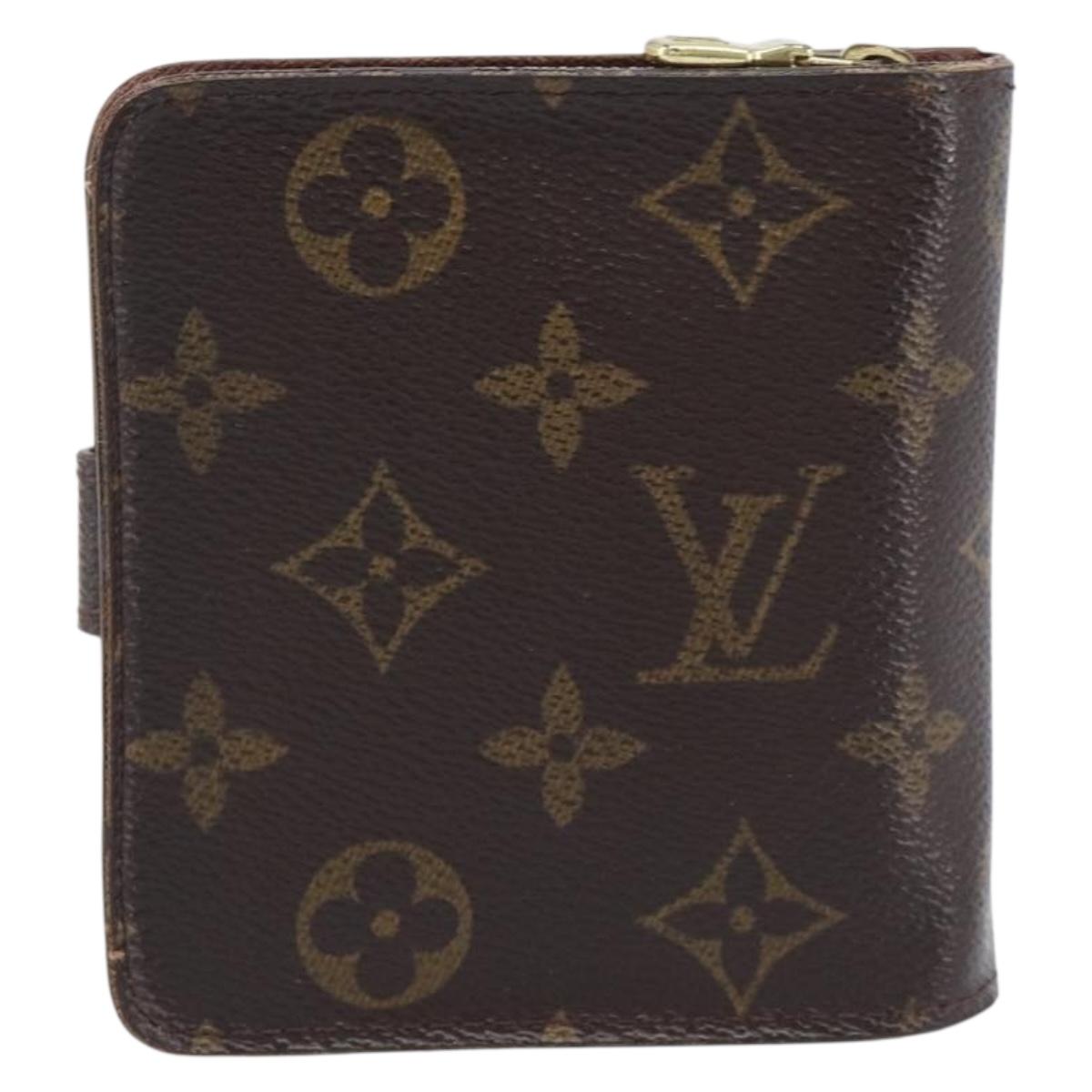 LOUIS VUITTON Monogram Compact zip Wallet M61667 LV Auth 205519A