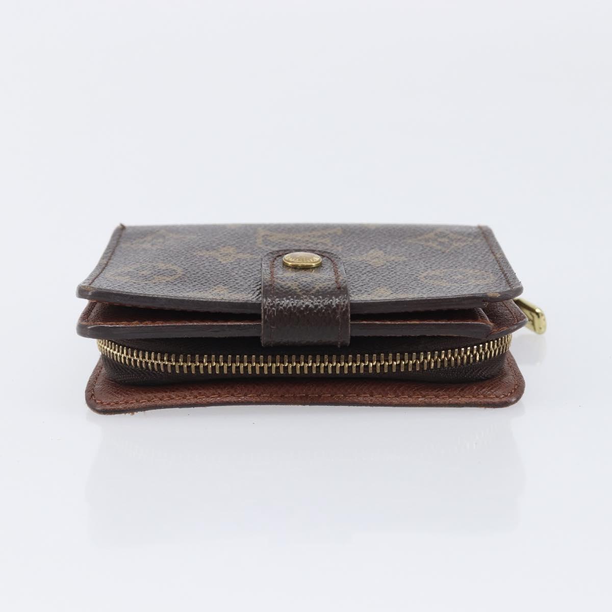 LOUIS VUITTON Monogram Compact zip Wallet M61667 LV Auth 205519A