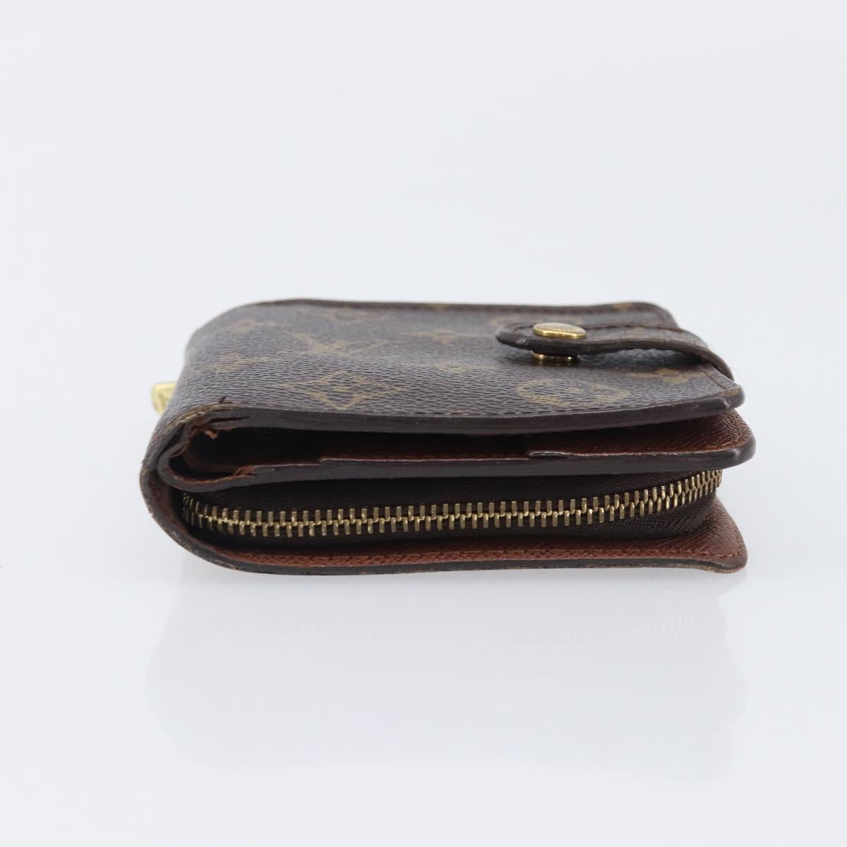 LOUIS VUITTON Monogram Compact zip Wallet M61667 LV Auth 205519A