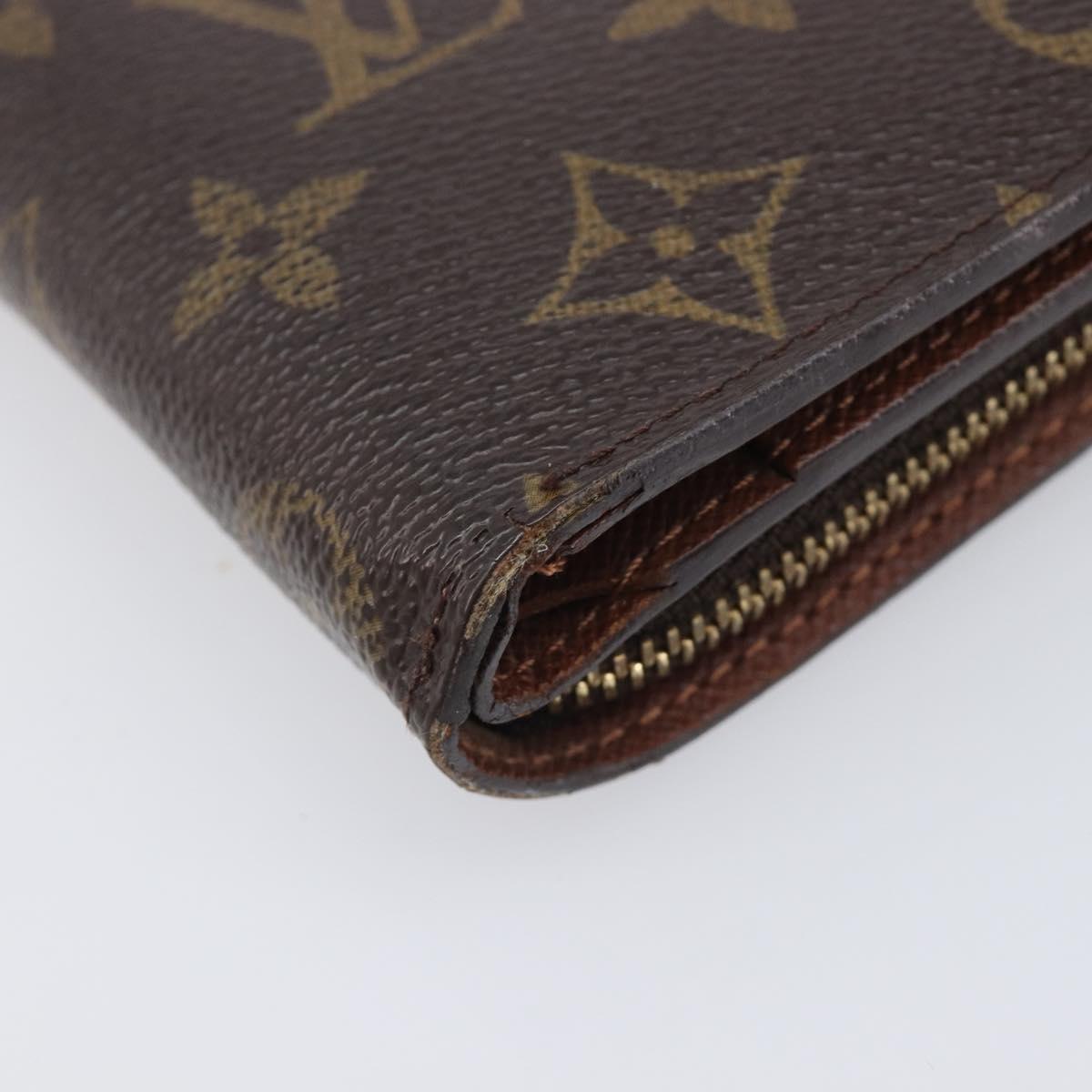 LOUIS VUITTON Monogram Compact zip Wallet M61667 LV Auth 205519A