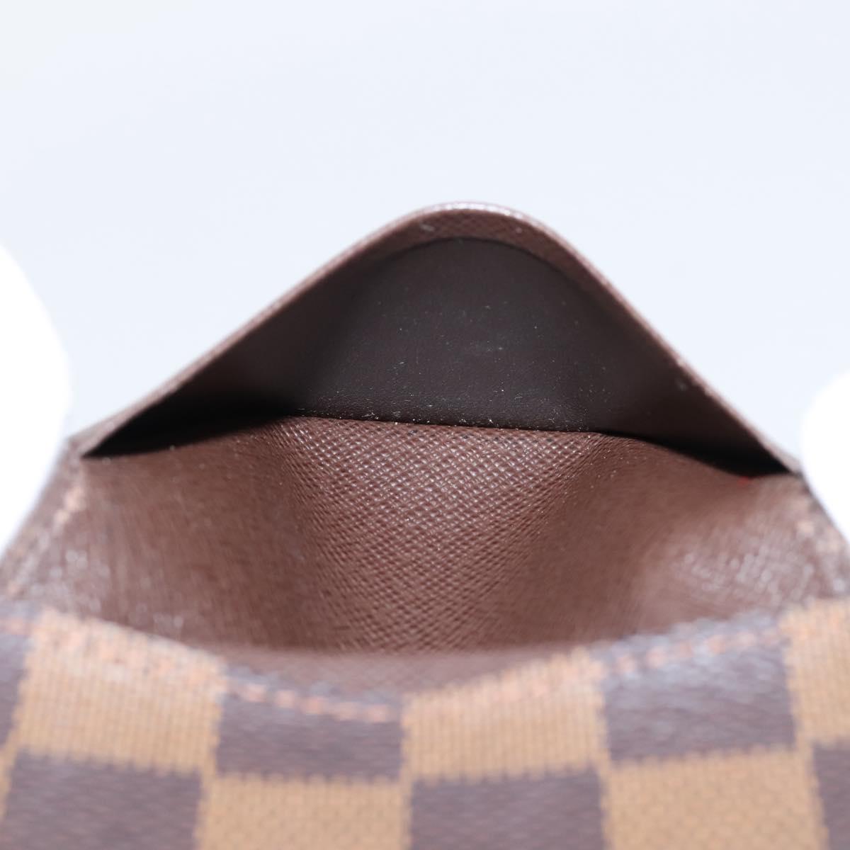 LOUIS VUITTON Damier Ebene Anvelop Cult De Vuitto Case N62920 LV Auth 205521