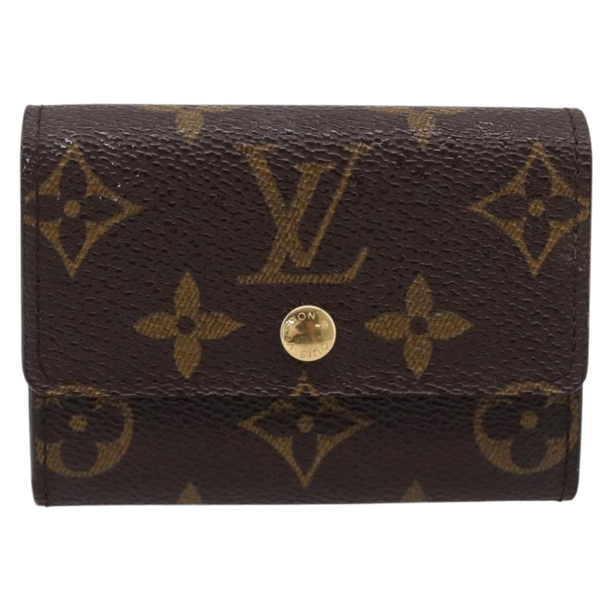 LOUIS VUITTON Monogram Porte Monnaie Plat Coin Purse M61930 LV Auth 205522