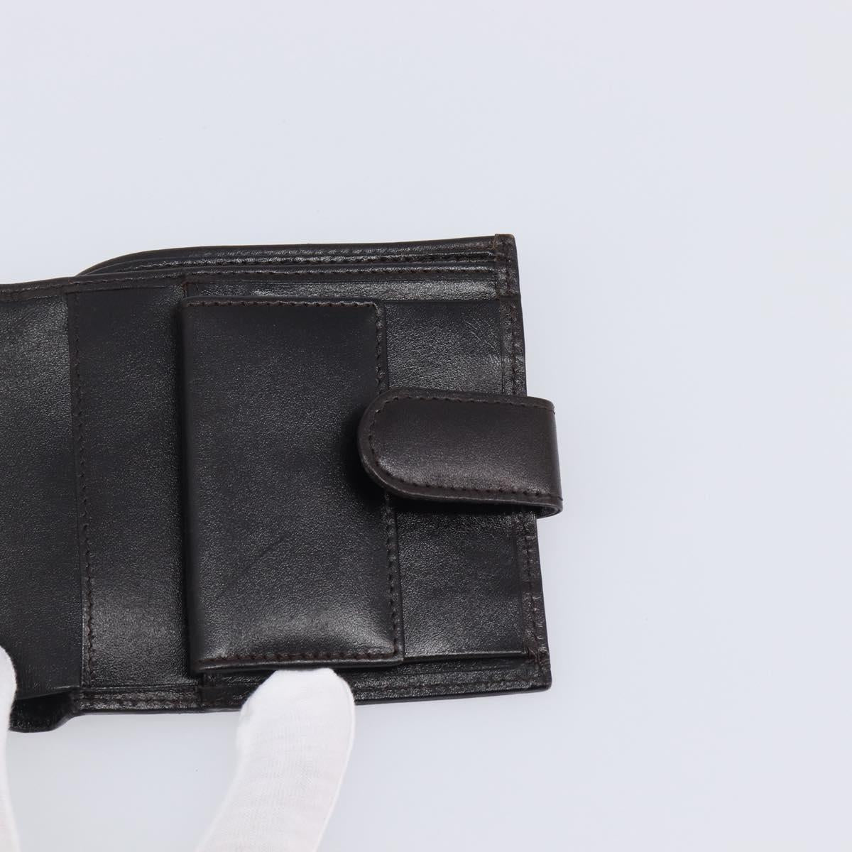 FENDI Zucca Canvas Bifold Wallet Black Brown Auth 205532V