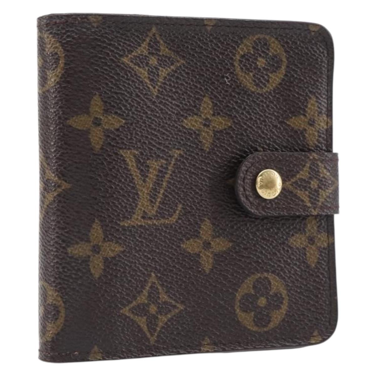 LOUIS VUITTON Monogram Compact zip Wallet M61667 LV Auth 205541V