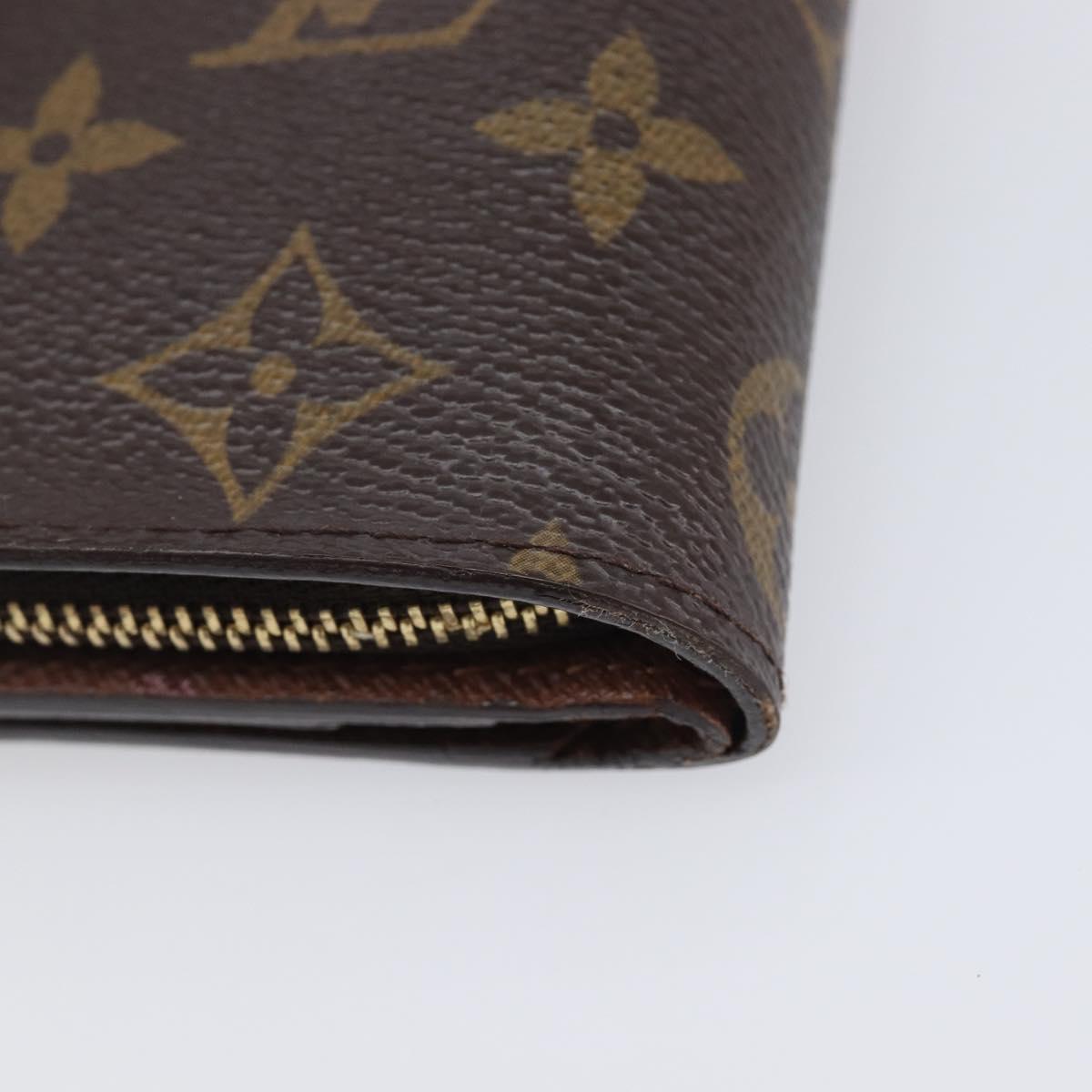 LOUIS VUITTON Monogram Compact zip Wallet M61667 LV Auth 205541V