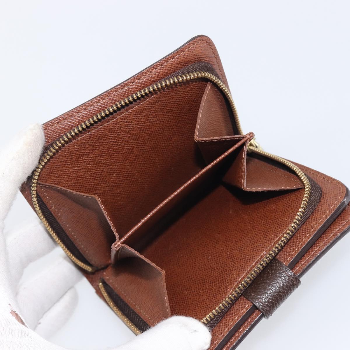 LOUIS VUITTON Monogram Compact zip Wallet M61667 LV Auth 205541V