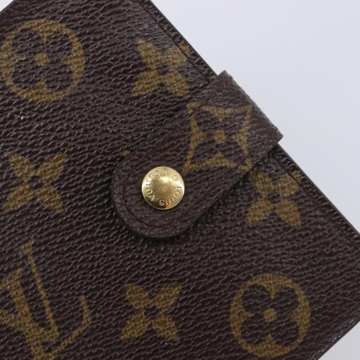 LOUIS VUITTON Monogram Compact zip Wallet M61667 LV Auth 205541V