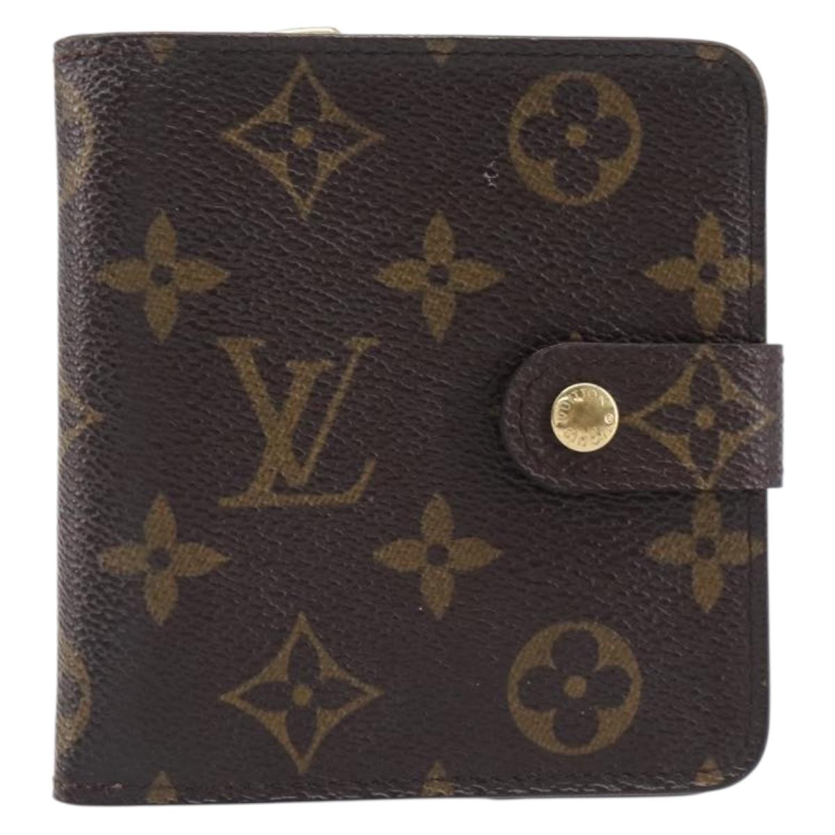 LOUIS VUITTON Monogram Compact zip Wallet M61667 LV Auth 205541V