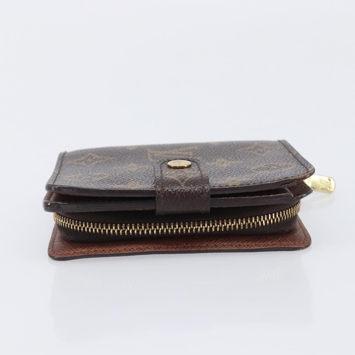 LOUIS VUITTON Monogram Compact zip Wallet M61667 LV Auth 205541V