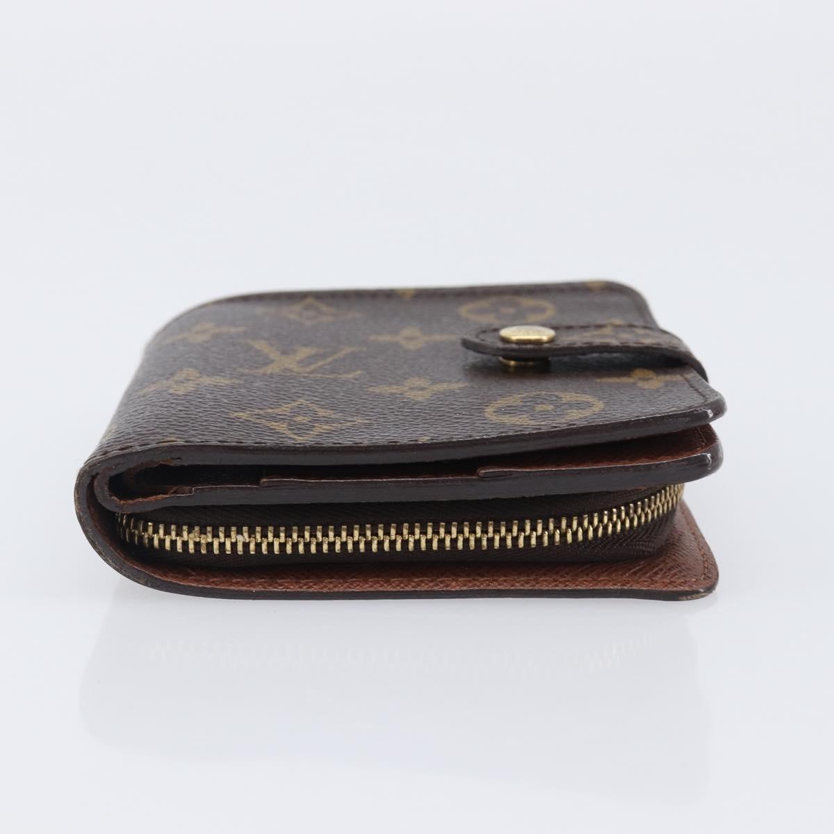 LOUIS VUITTON Monogram Compact zip Wallet M61667 LV Auth 205541V