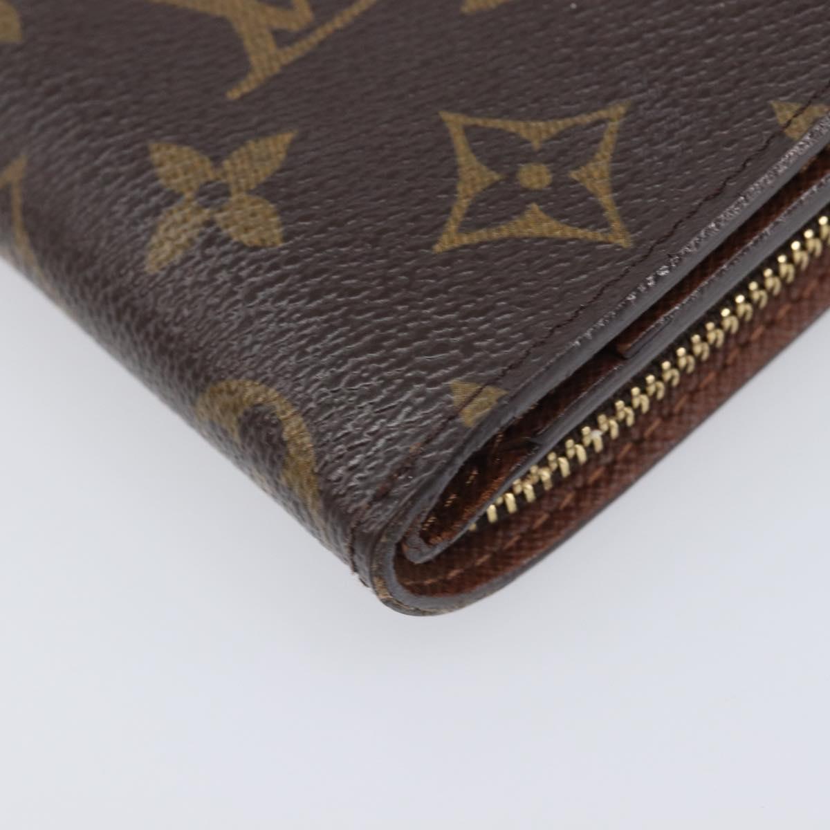 LOUIS VUITTON Monogram Compact zip Wallet M61667 LV Auth 205541V