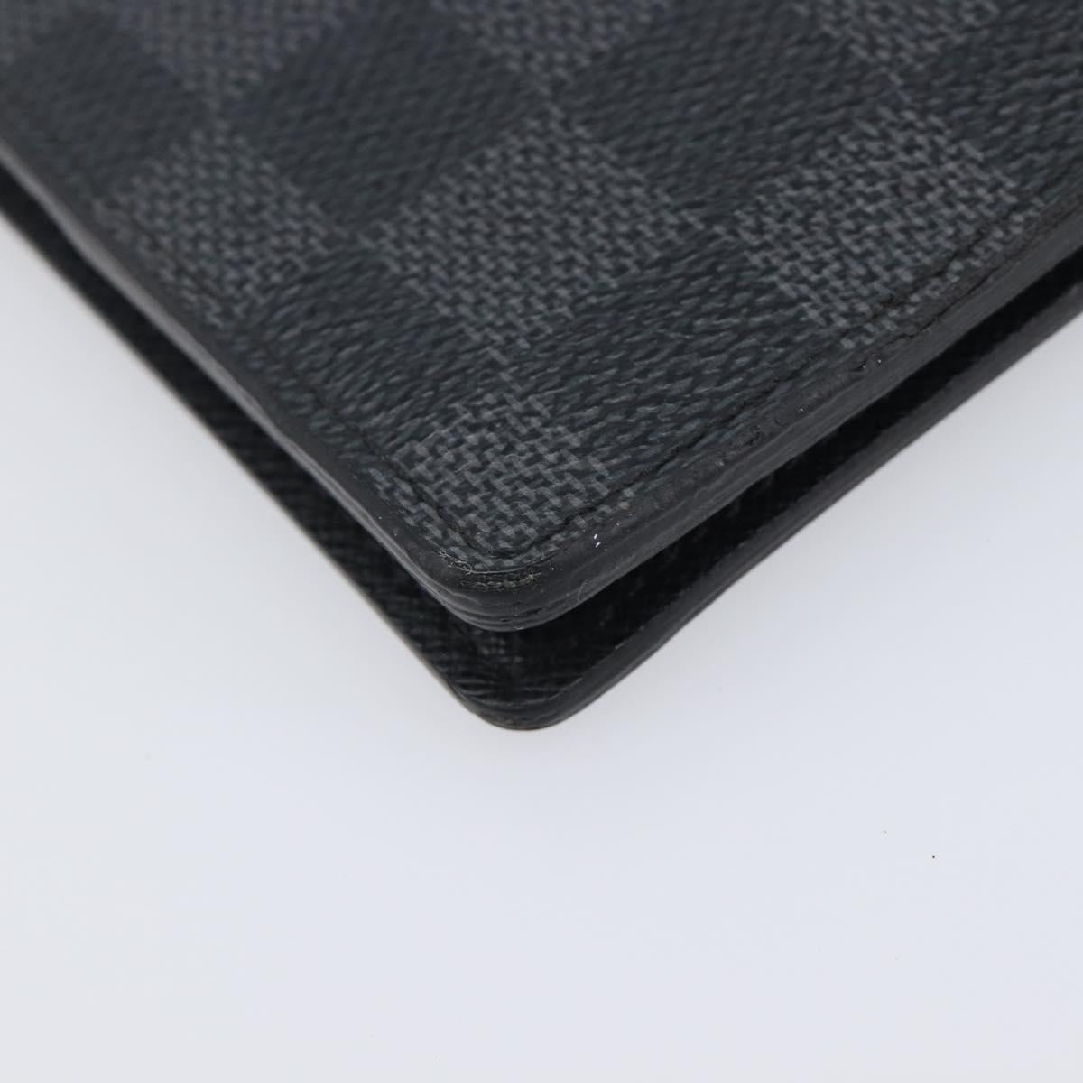 LOUIS VUITTON Damier Grafitte Organizer Dupoch Card Case N63257 LV Auth 205549