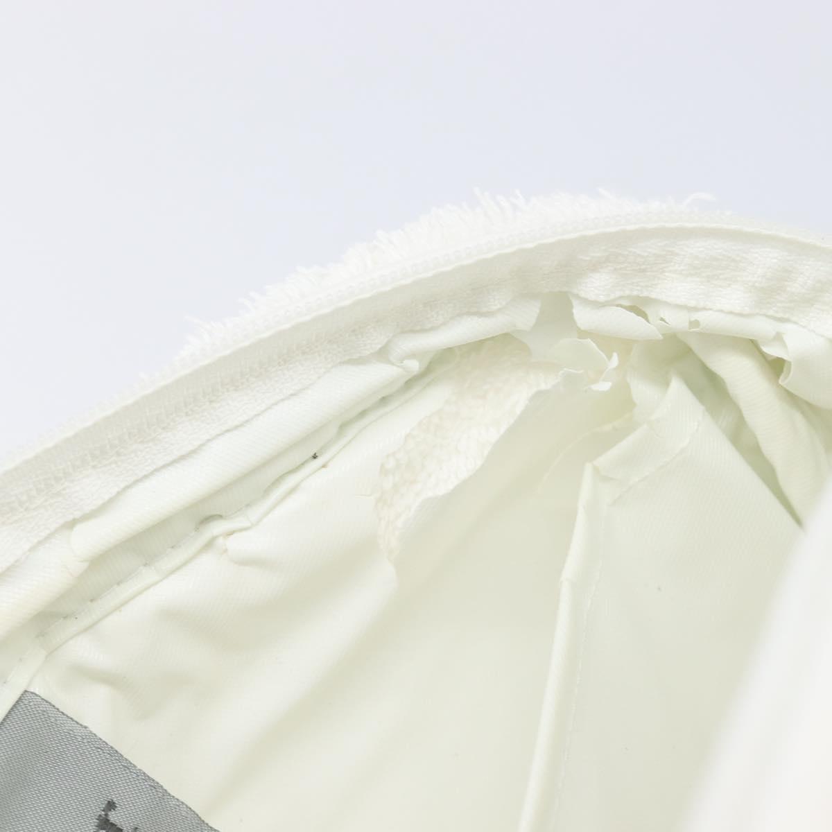 Christian Dior Hand Bag Pile White Auth 205716