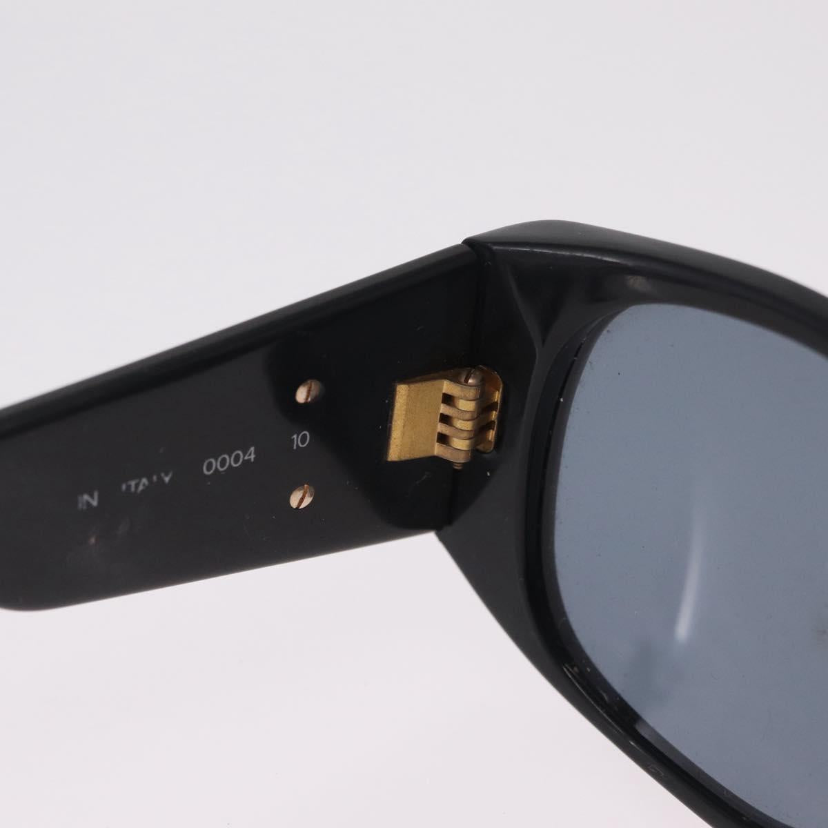 CHANEL Sunglasses plastic Black Gold CC Auth 205726