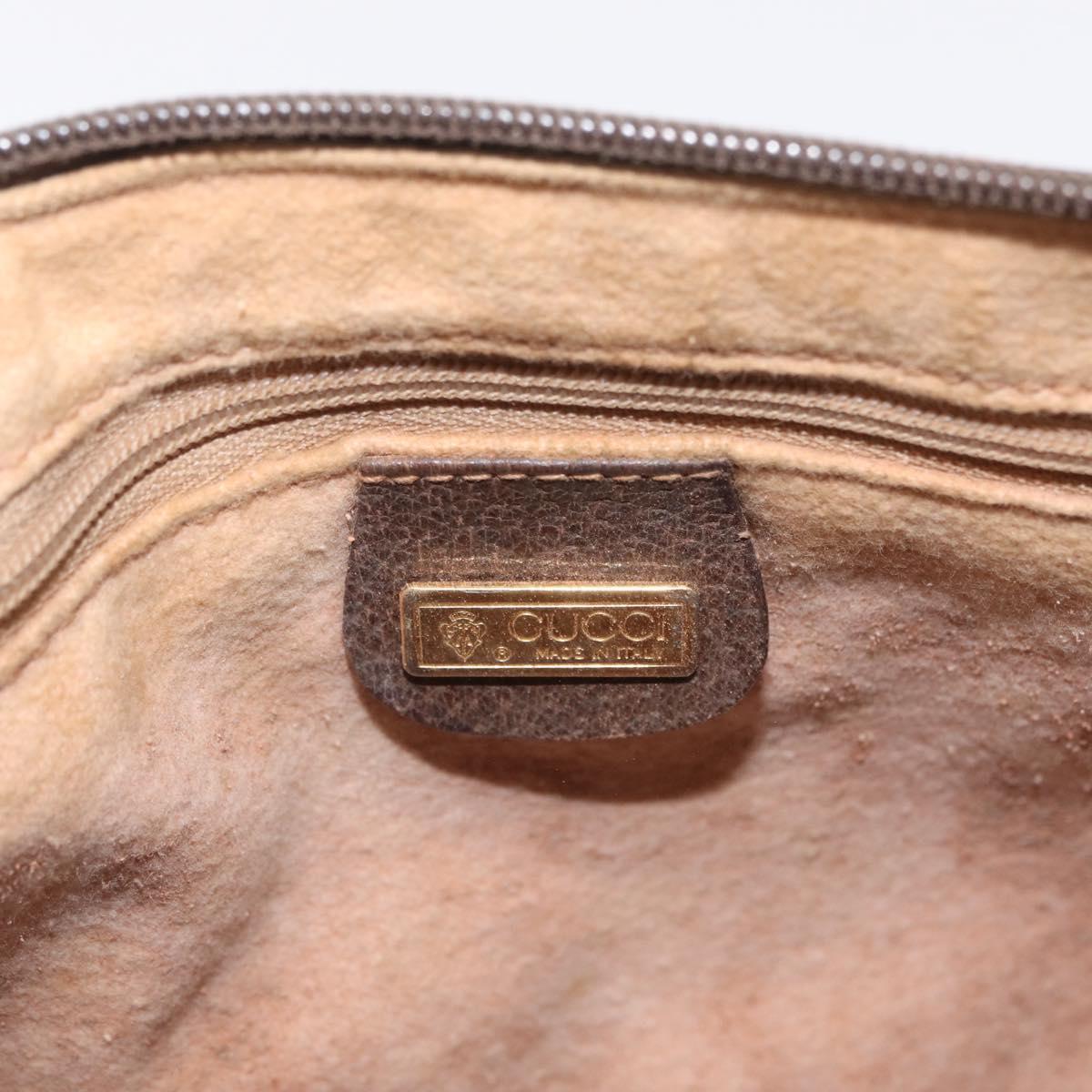 GUCCI GG Supreme Web Sherry Line Hand Bag PVC Beige Gold 002 39 0069 Auth 205731