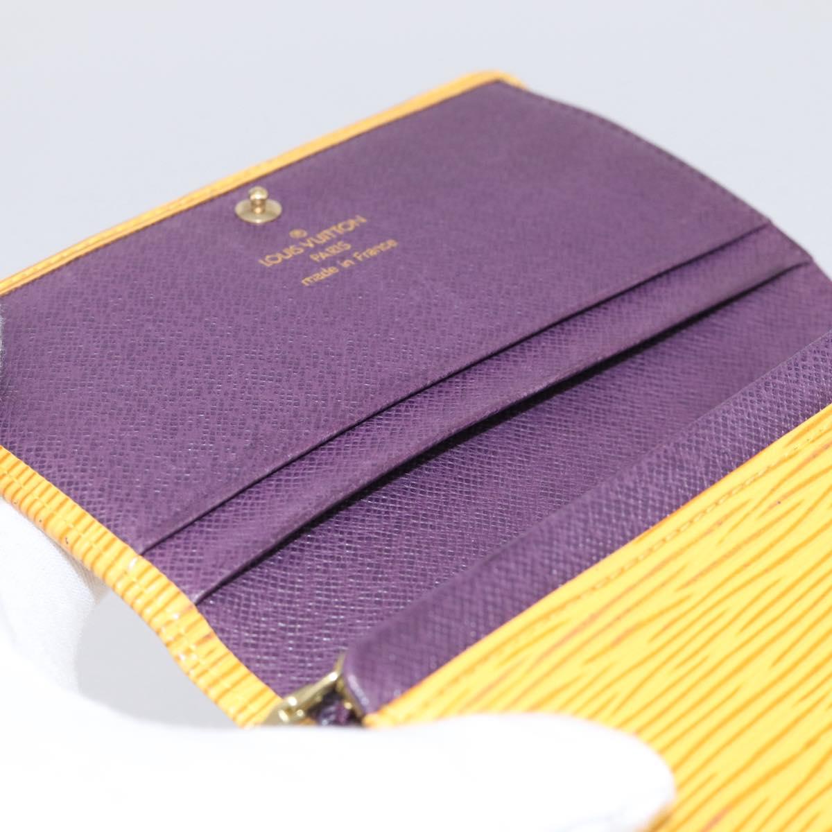 LOUIS VUITTON Epi Porte Monnaie Billets Tresor Wallet Yellow M63509 Auth 205739A