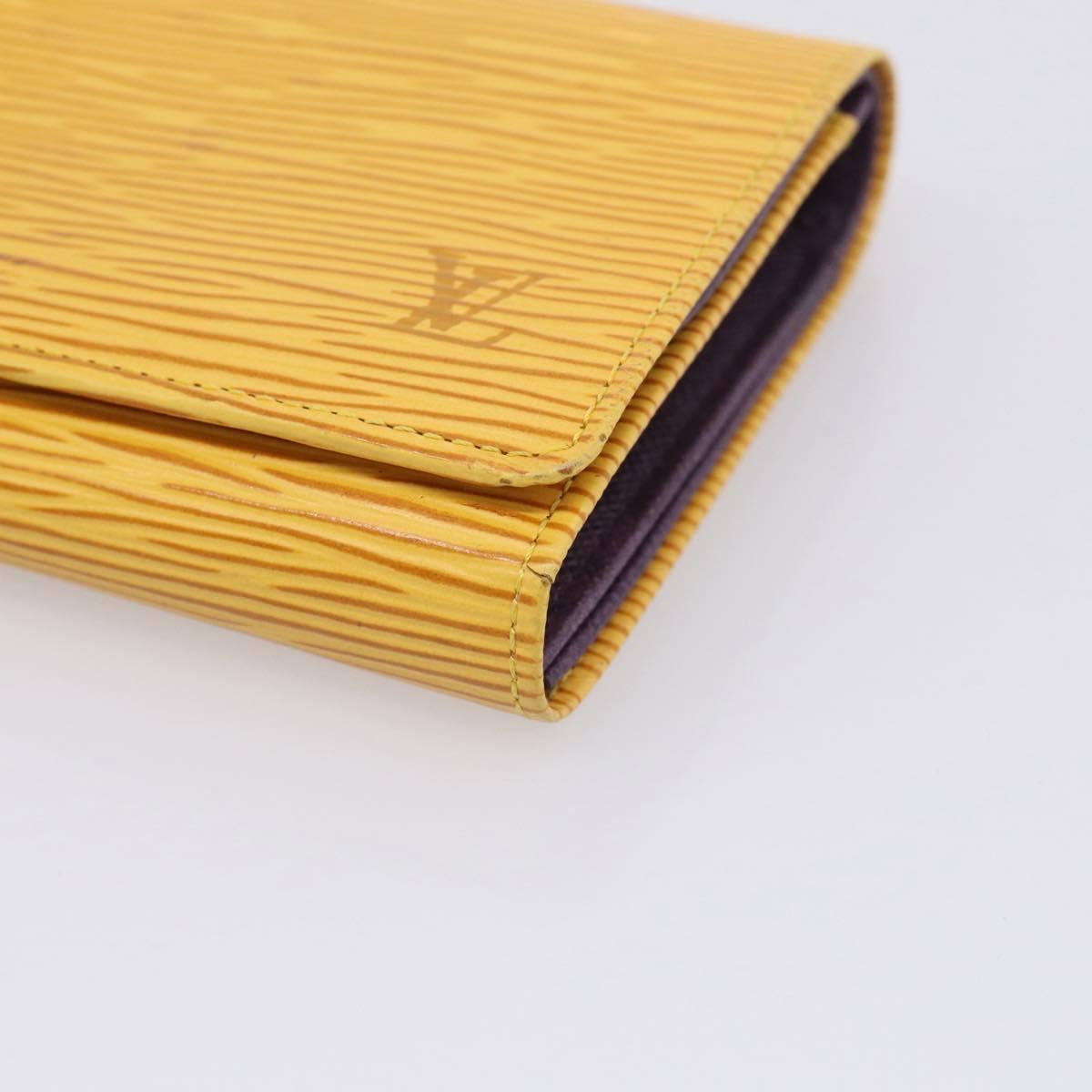 LOUIS VUITTON Epi Porte Monnaie Billets Tresor Wallet Yellow M63509 Auth 205739A