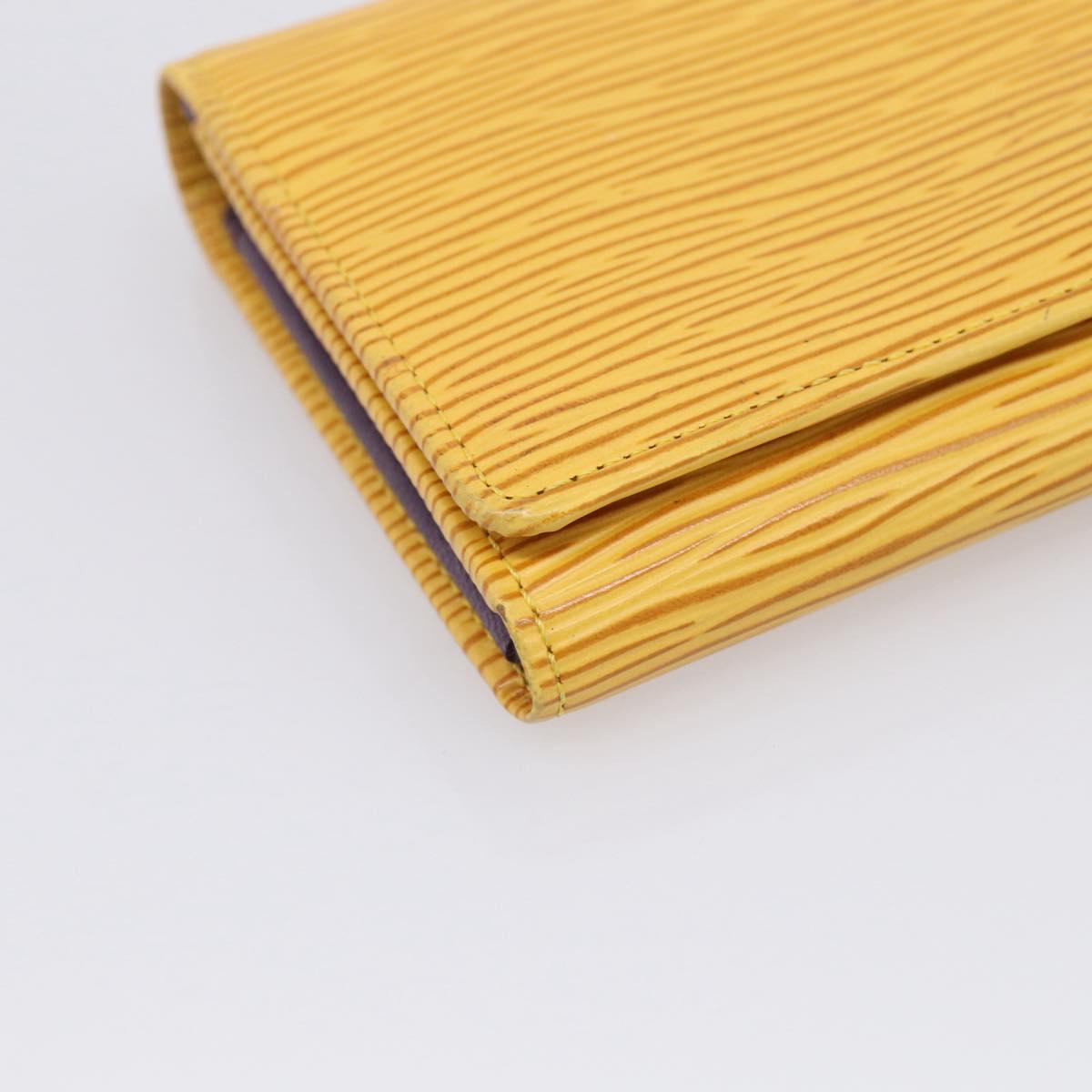 LOUIS VUITTON Epi Porte Monnaie Billets Tresor Wallet Yellow M63509 Auth 205739A