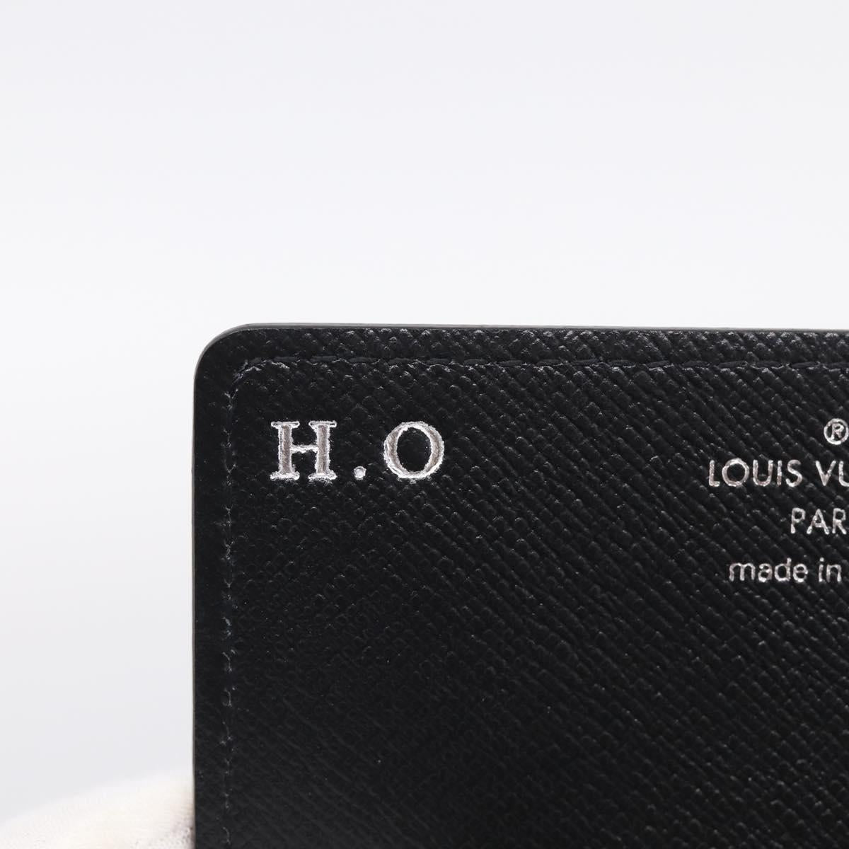 LOUIS VUITTON Epi Anvelop Cult De Vuitto Card Case Black M56169 LV Auth 205740