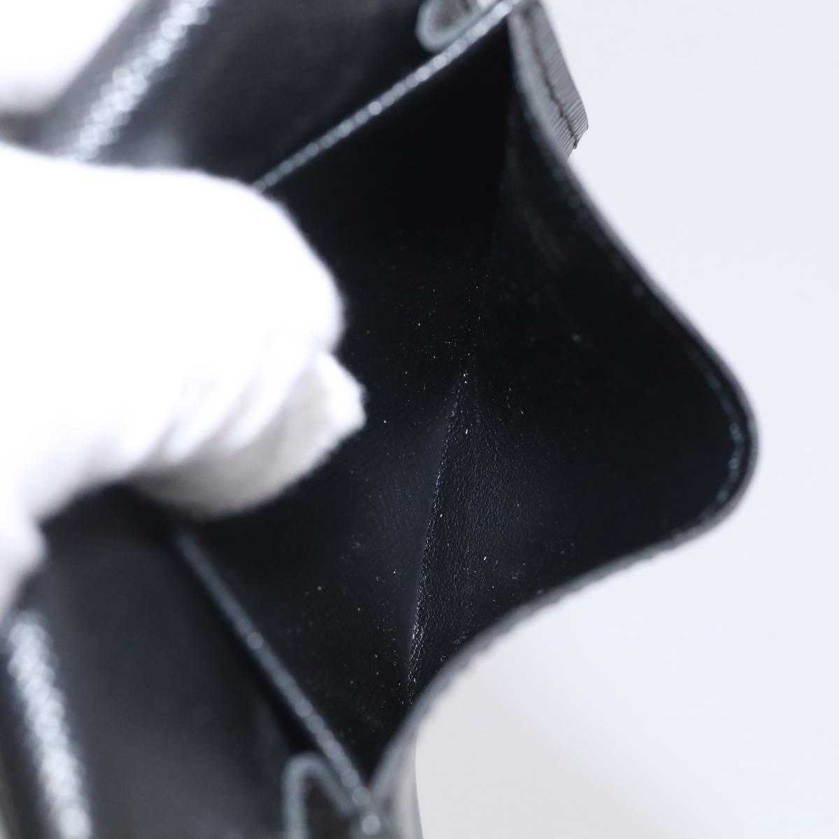 LOUIS VUITTON Epi Anvelop Cult De Vuitto Card Case Black M56169 LV Auth 205740