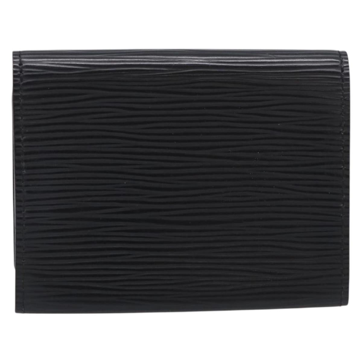 LOUIS VUITTON Epi Anvelop Cult De Vuitto Card Case Black M56169 LV Auth 205740