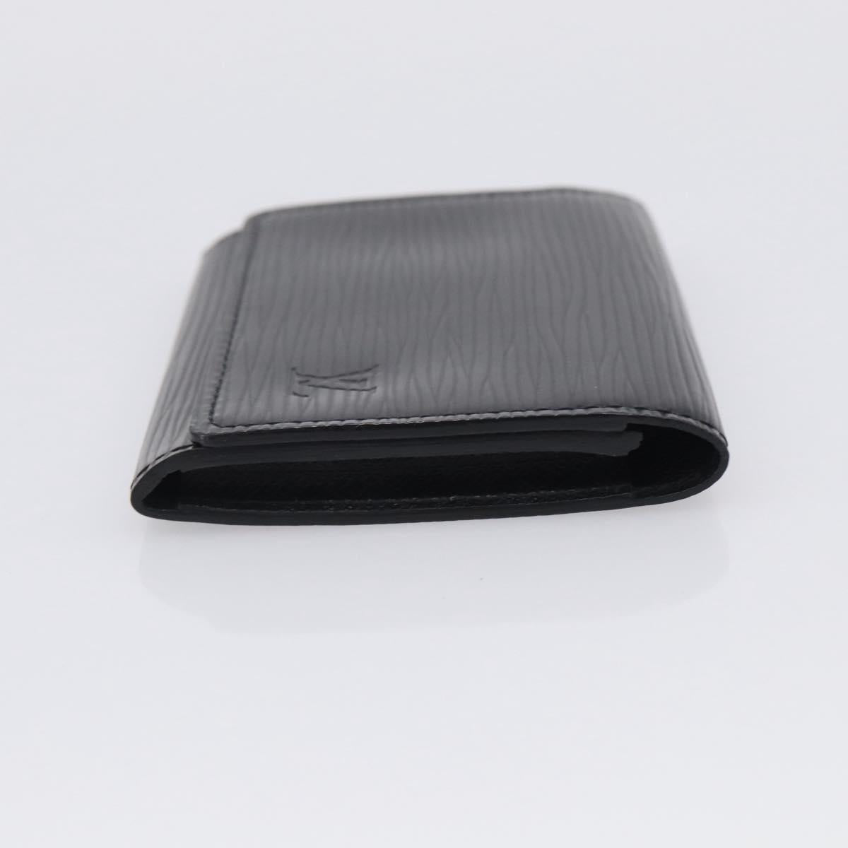 LOUIS VUITTON Epi Anvelop Cult De Vuitto Card Case Black M56169 LV Auth 205740