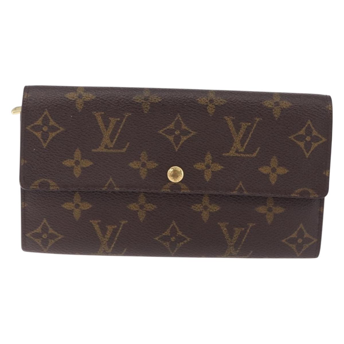 LOUIS VUITTON Monogram Portefeuille Sarah Long Wallet M61734 LV Auth 205741A