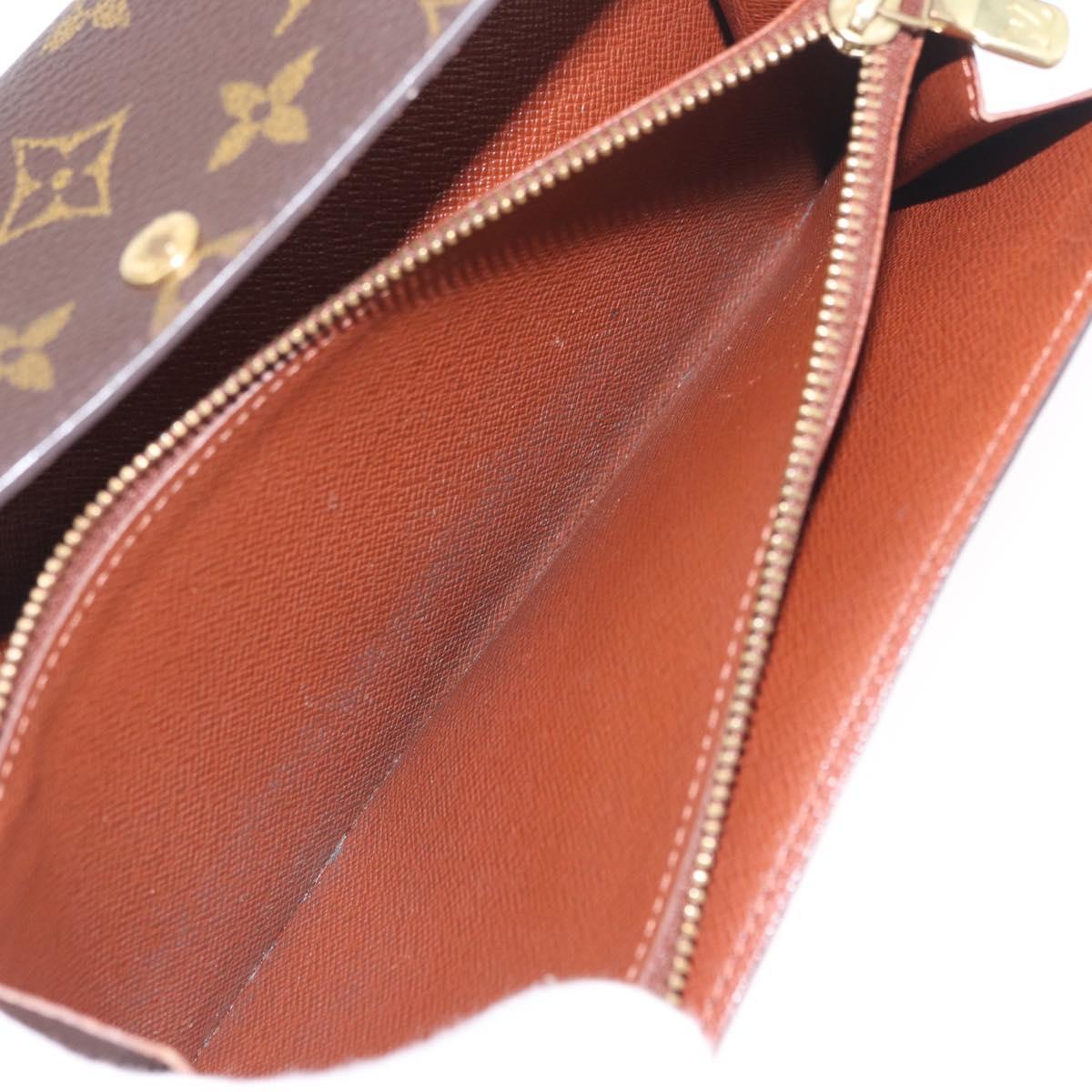 LOUIS VUITTON Monogram Portefeuille Sarah Long Wallet M61734 LV Auth 205741A