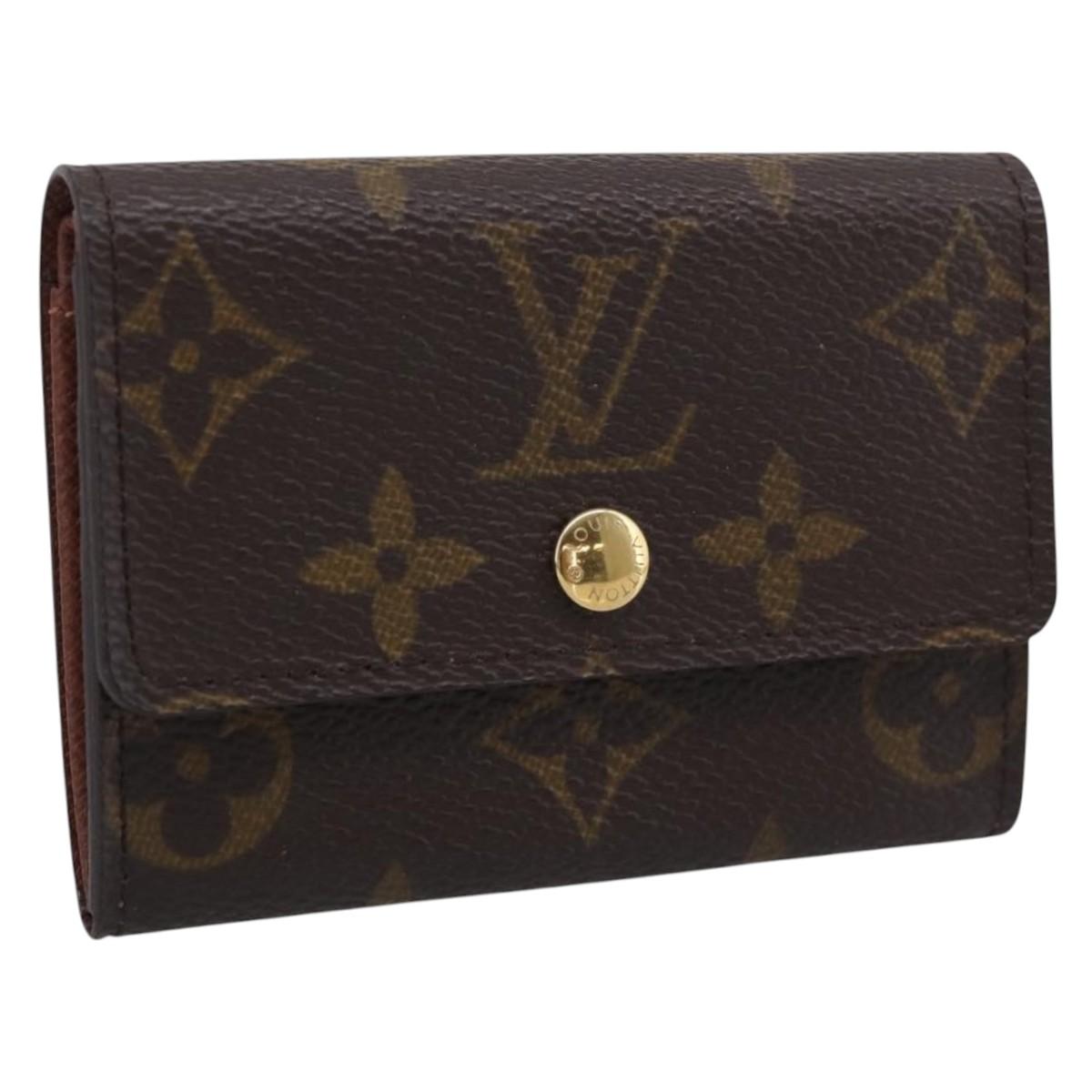 LOUIS VUITTON Monogram Porte Monnaie Plat Coin Purse M61930 LV Auth 205742M