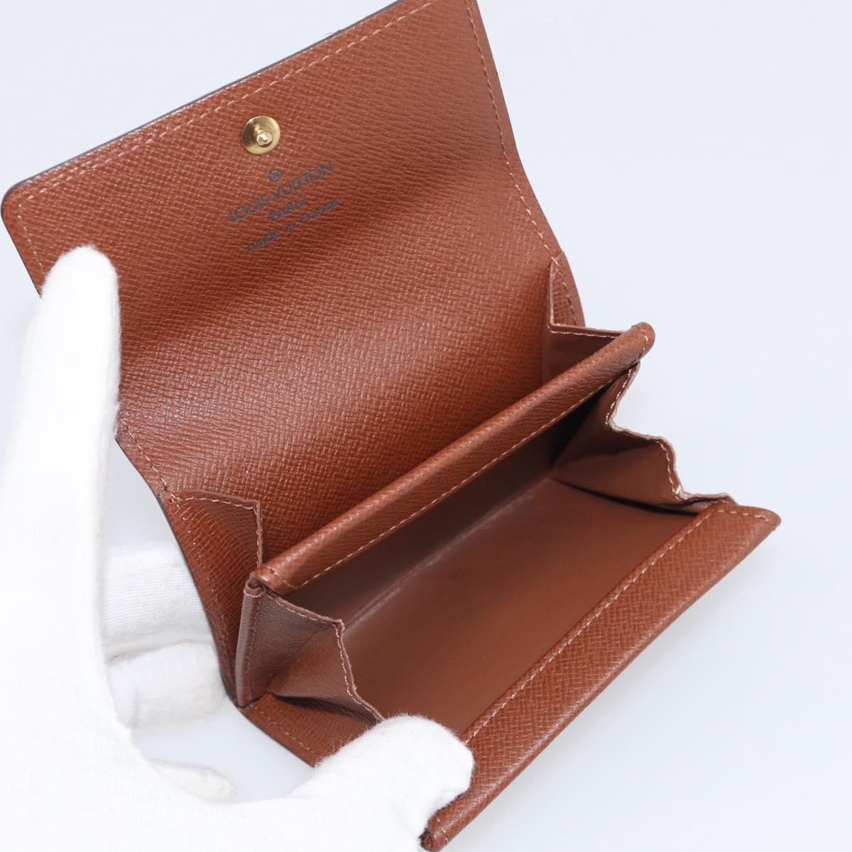 LOUIS VUITTON Monogram Porte Monnaie Plat Coin Purse M61930 LV Auth 205742M