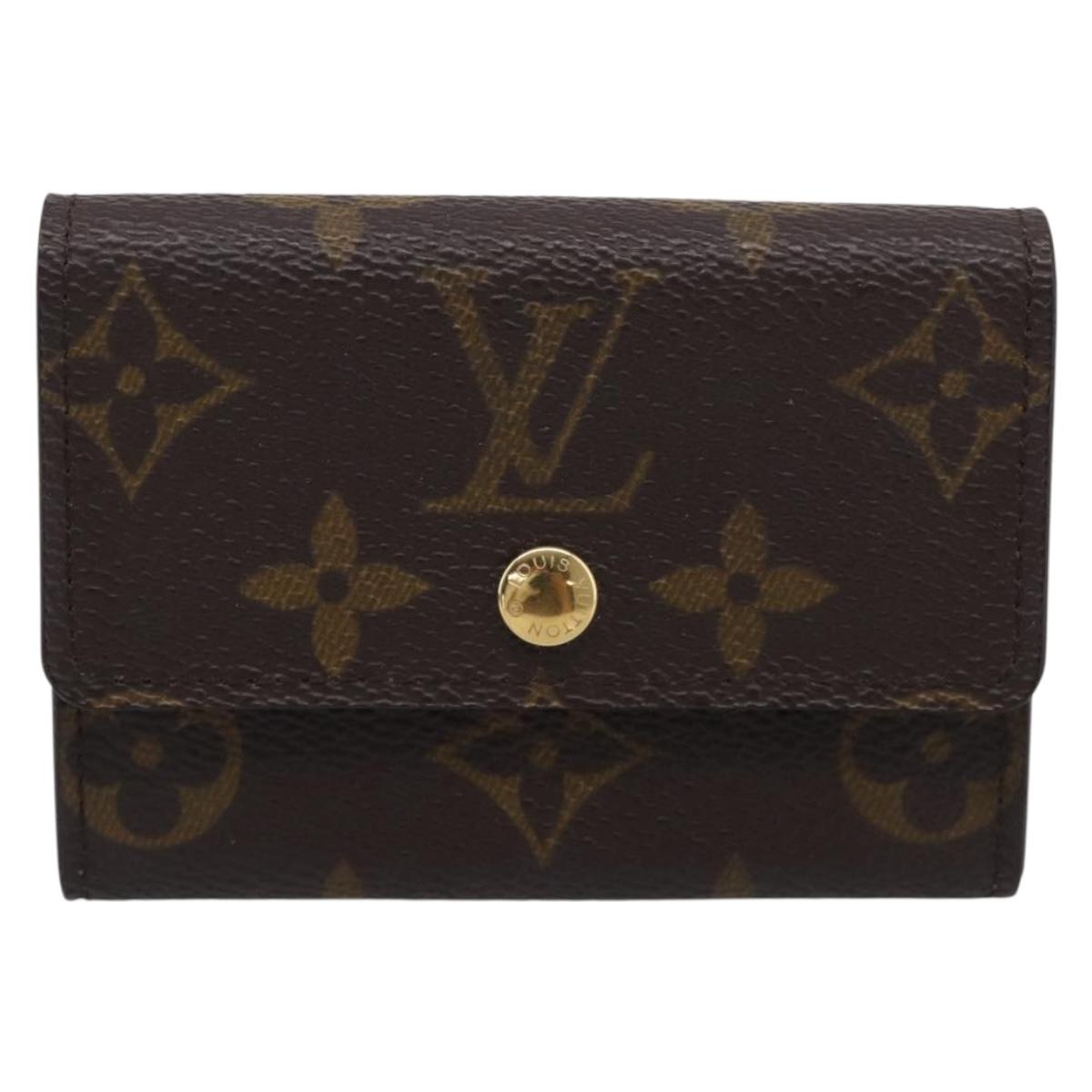 LOUIS VUITTON Monogram Porte Monnaie Plat Coin Purse M61930 LV Auth 205742M
