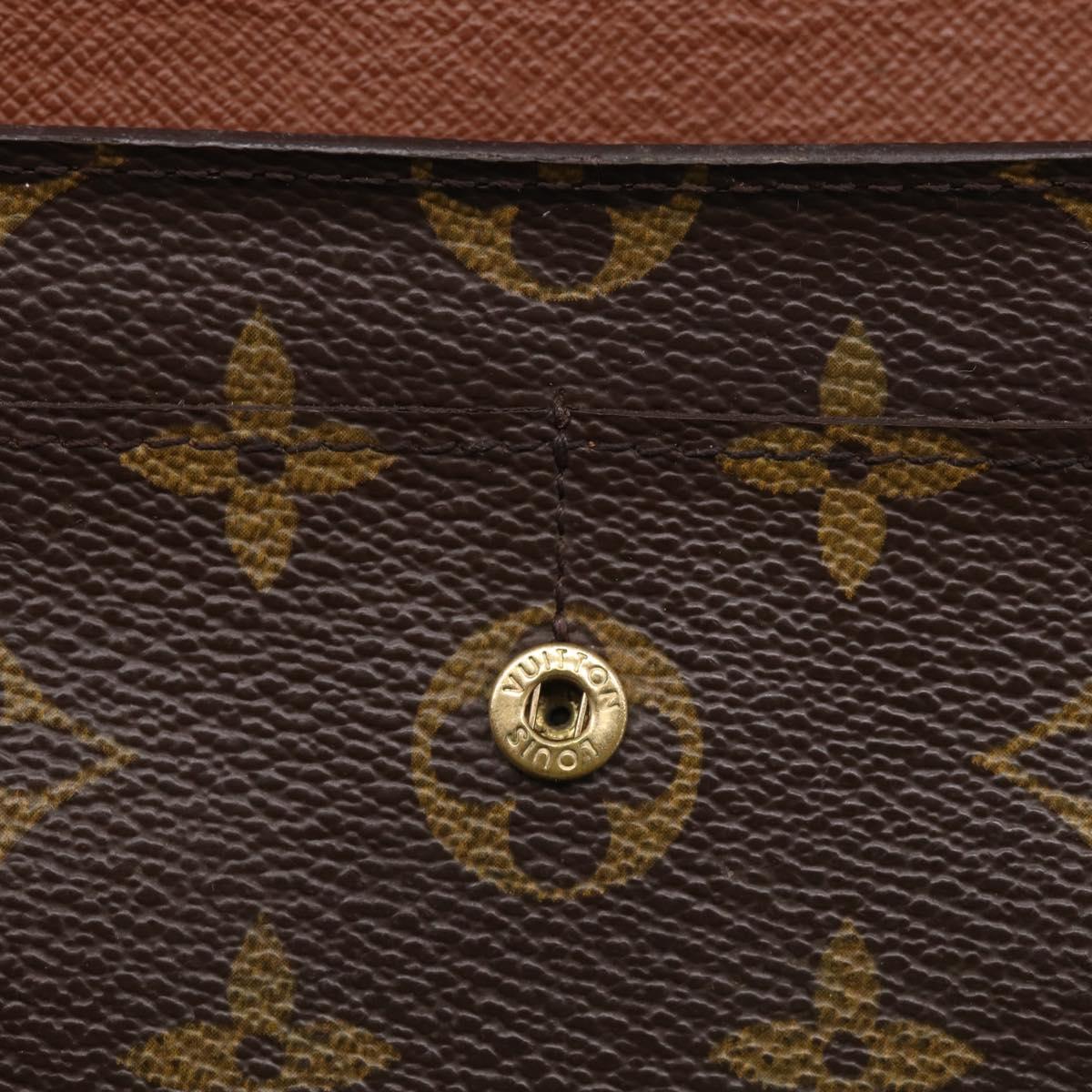 LOUIS VUITTON Monogram Portefeuille Sarah Long Wallet M61734 LV Auth 205745A
