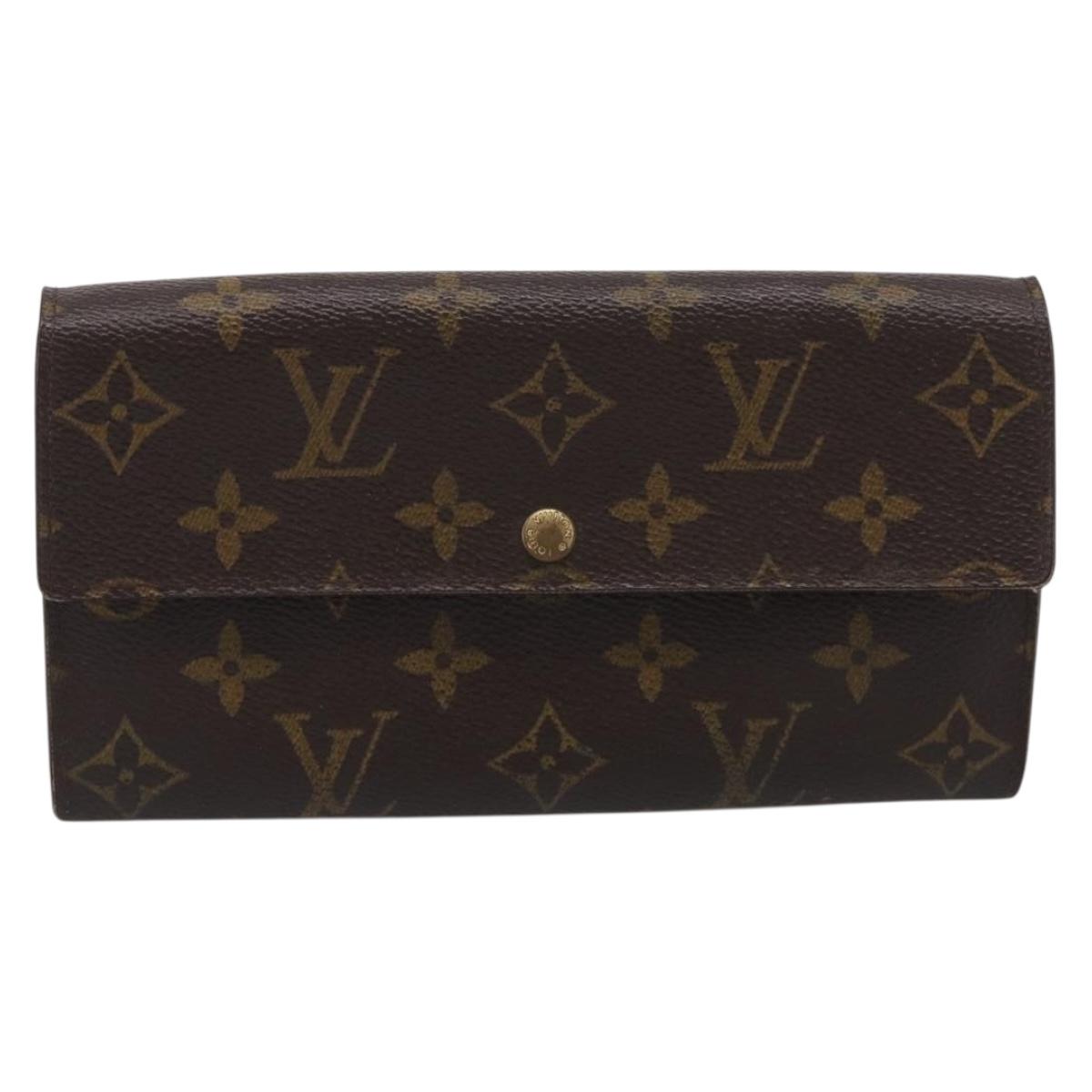LOUIS VUITTON Monogram Portefeuille Sarah Long Wallet M61734 LV Auth 205745A