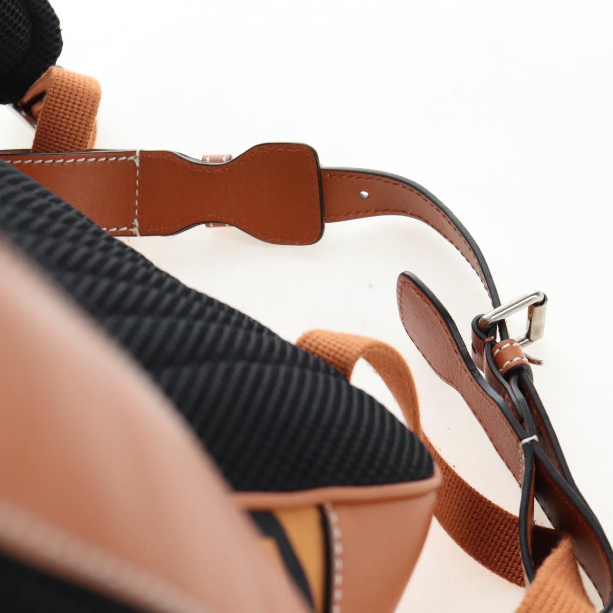 GUCCI Interlocking G Medium Backpack Nylon Brown Silver 696013 Auth 205808A