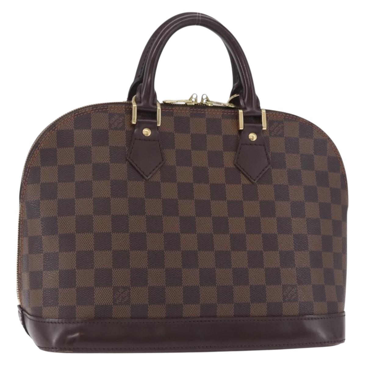 LOUIS VUITTON Damier Ebene Alma Hand Bag N51131 LV Auth 205811A