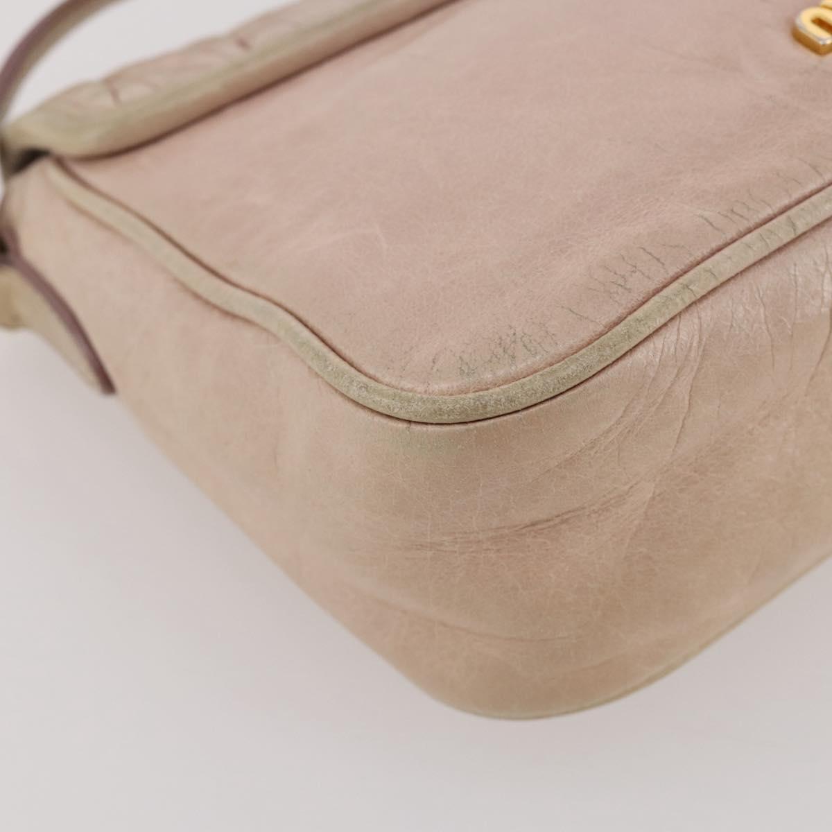 Miu Miu Matelasse Shoulder Bag Leather Pink Gold Tone Auth 205812A