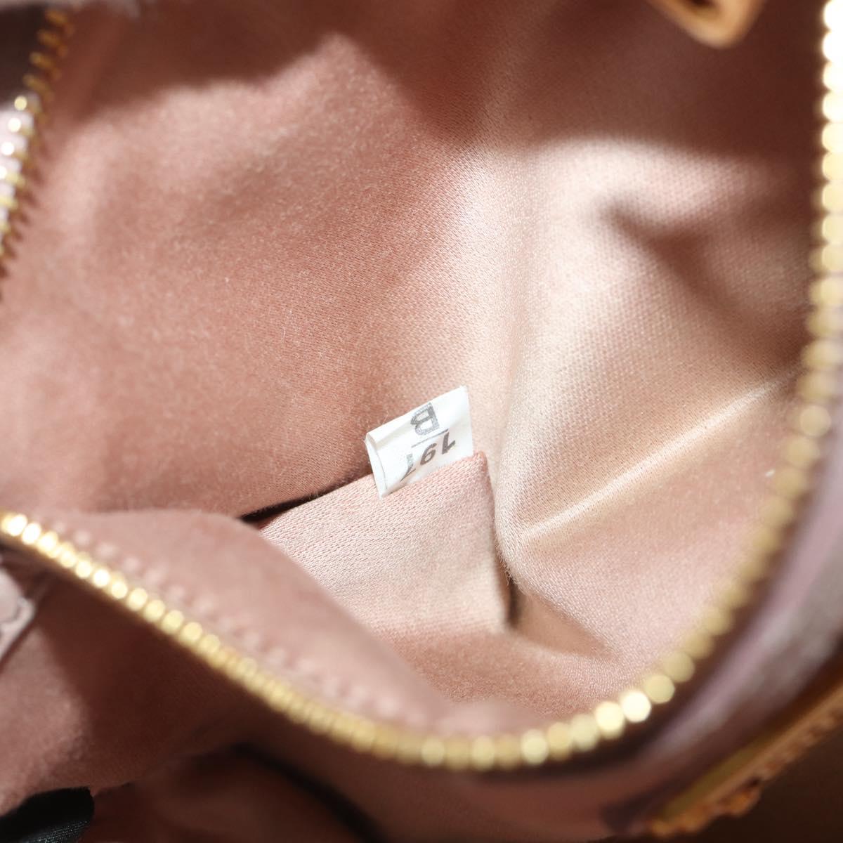 Miu Miu Matelasse Shoulder Bag Leather Pink Gold Tone Auth 205812A